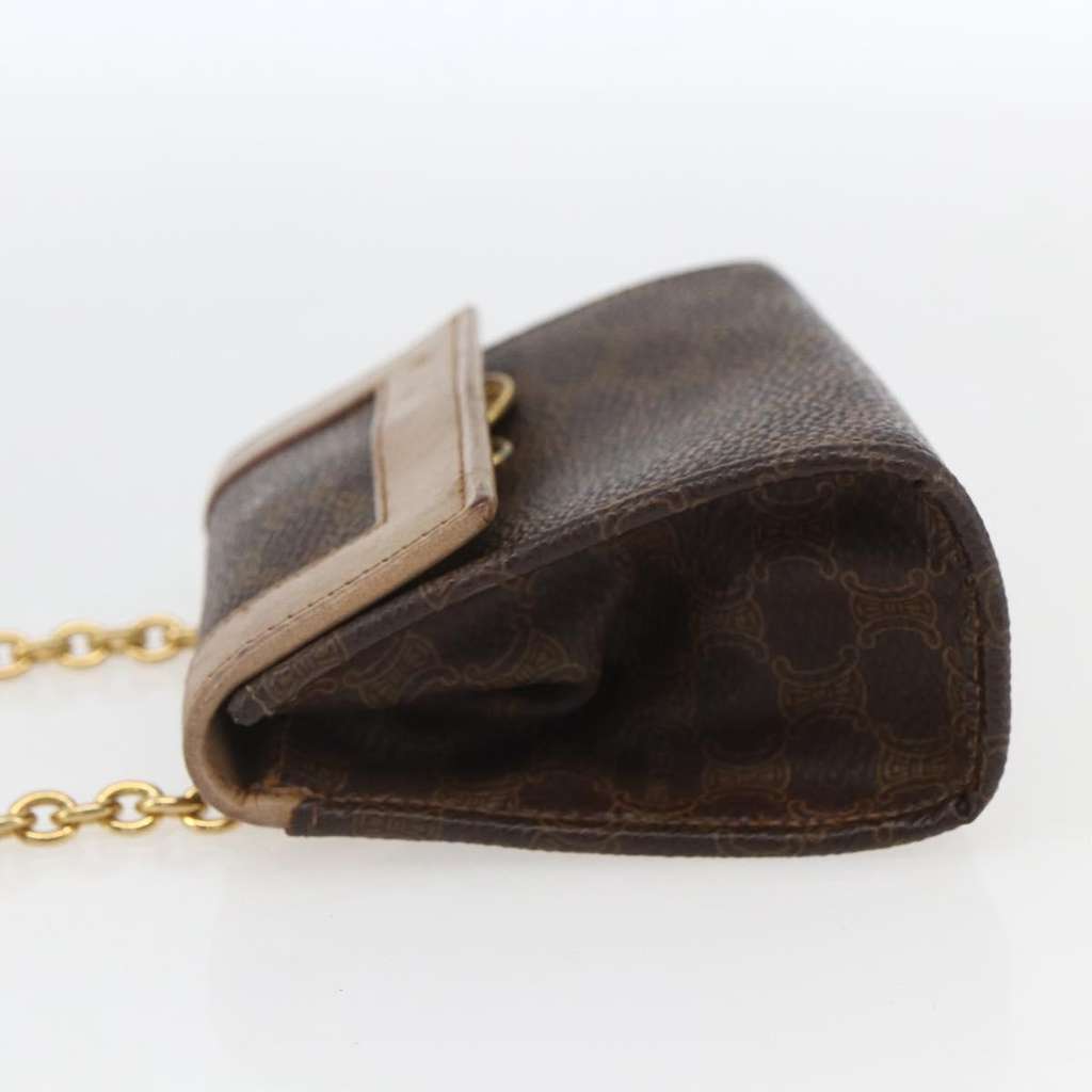 Celine Vintage Macadam Shoulder Bag Brown Canvas Good condition - Inside View