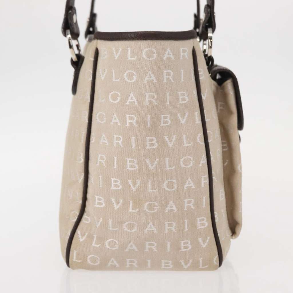 Bvlgari Logomania Handbag Beige Canvas Good condition - Model View