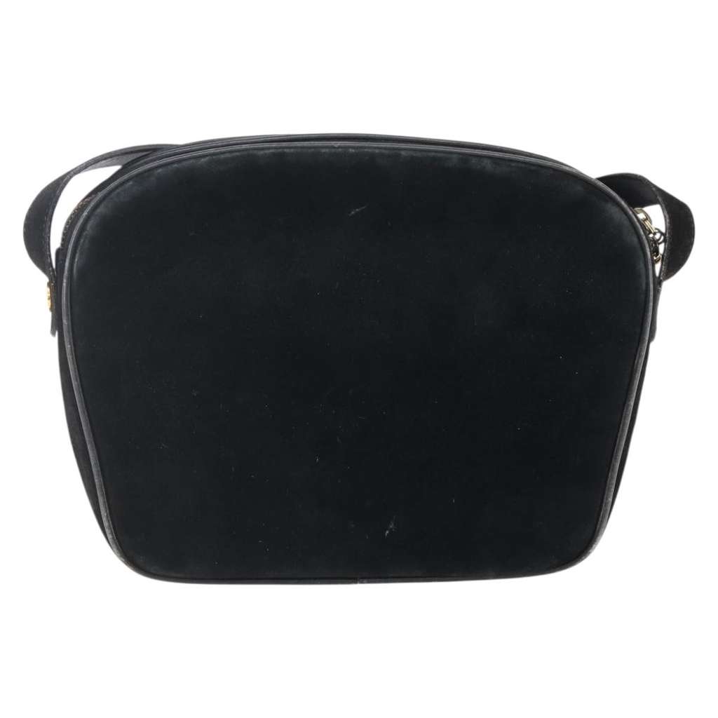 Salvatore Ferragamo Gancini Shoulder Bag Black Suede Good condition - Back View