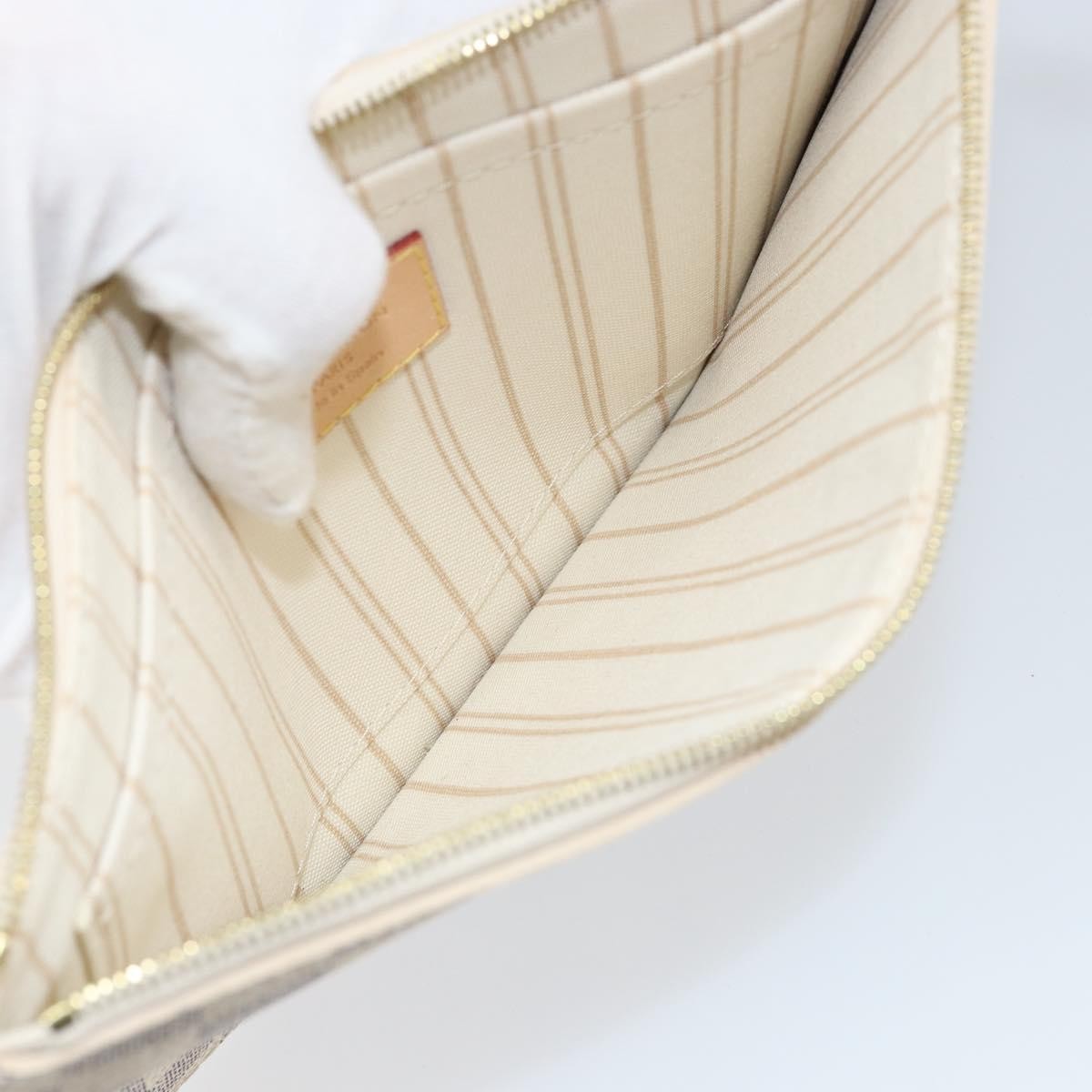 Louis Vuitton Neverfull Pochette White Canvas Good condition - Box View