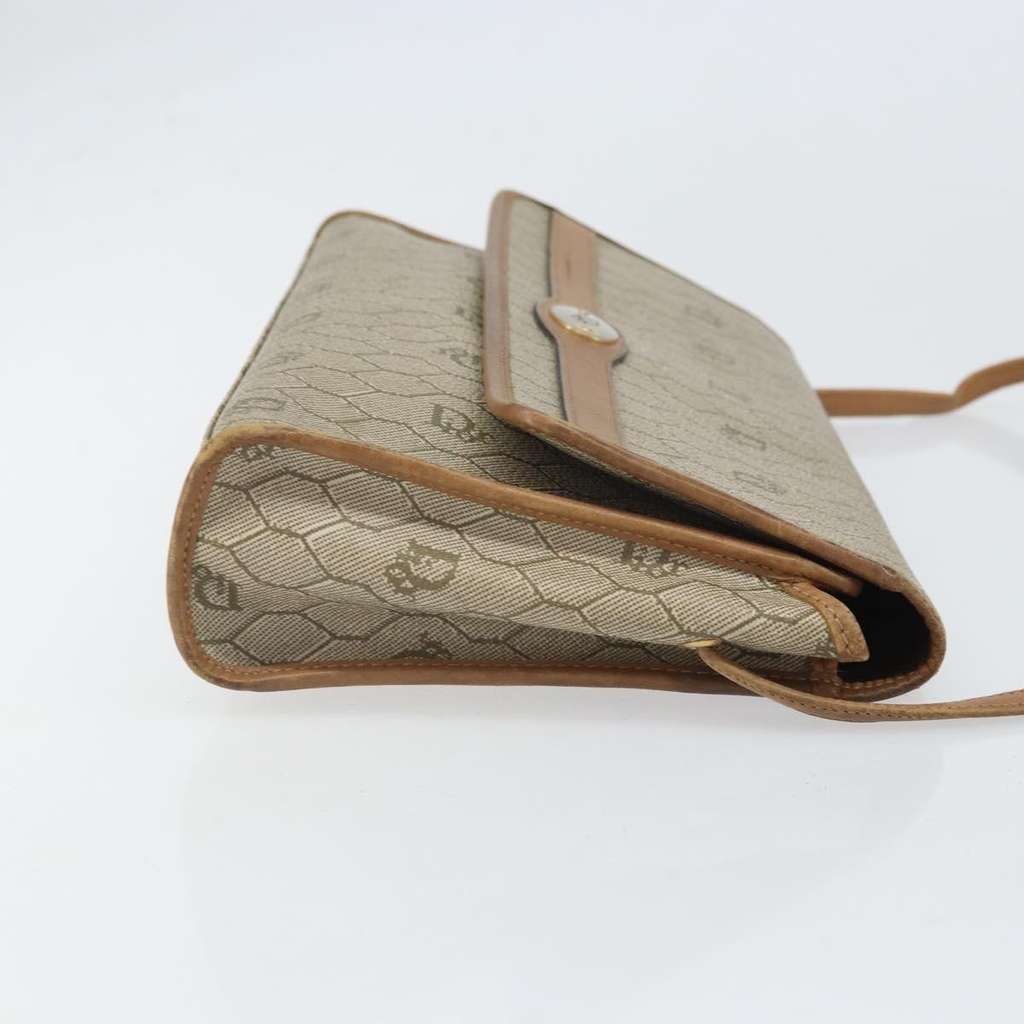 Christian Dior Vintage Honeycomb Shoulder Bag Beige Canvas Fair condition - Inside View
