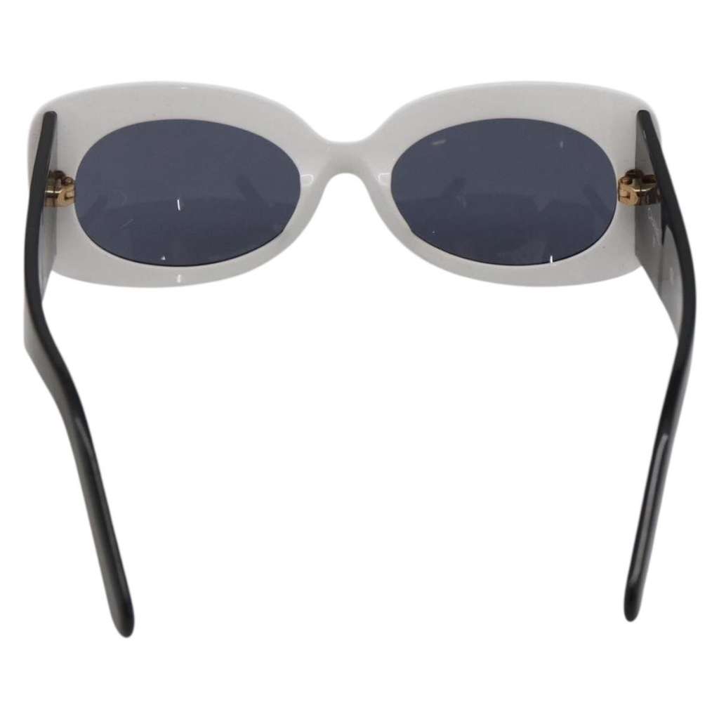Chanel Logo CC Sunglasses White Plastic Good condition - Back View