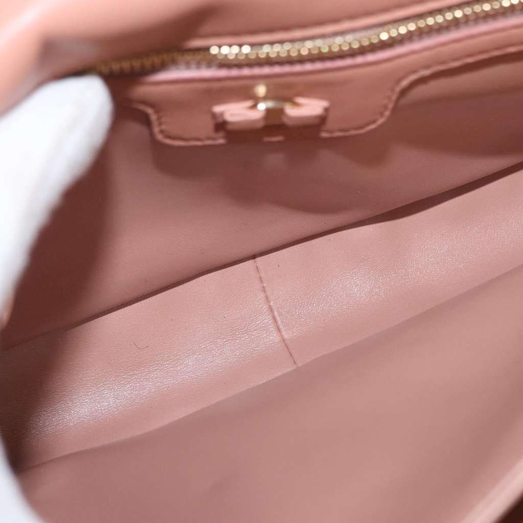 Salvatore Ferragamo Vara Soft Flap Bag Pink Leather Good condition - Box View