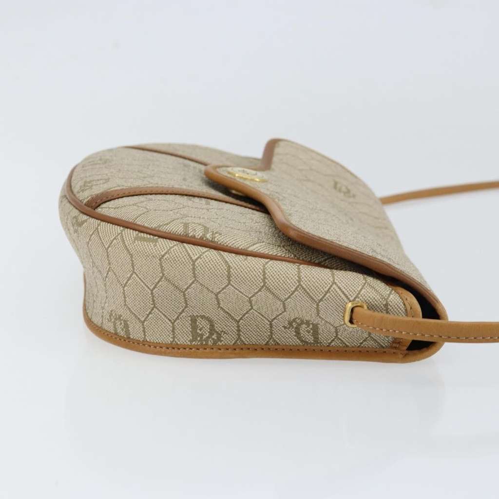 Christian Dior Vintage Honeycomb Flap Crossbody Bag Beige Canvas Good condition - Inside View