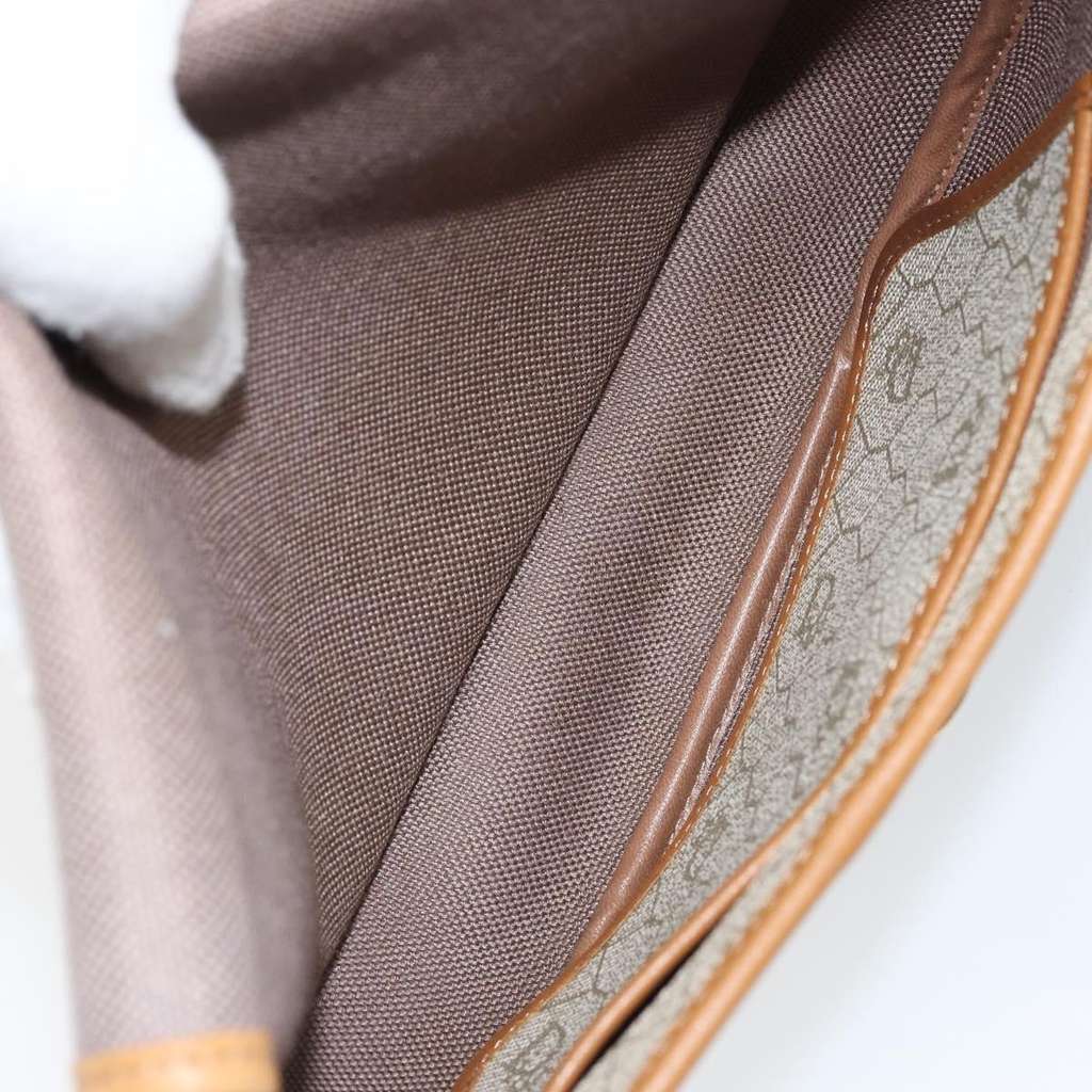 Christian Dior Vintage Honeycomb Flap Crossbody Bag Beige Canvas Good condition - Box View