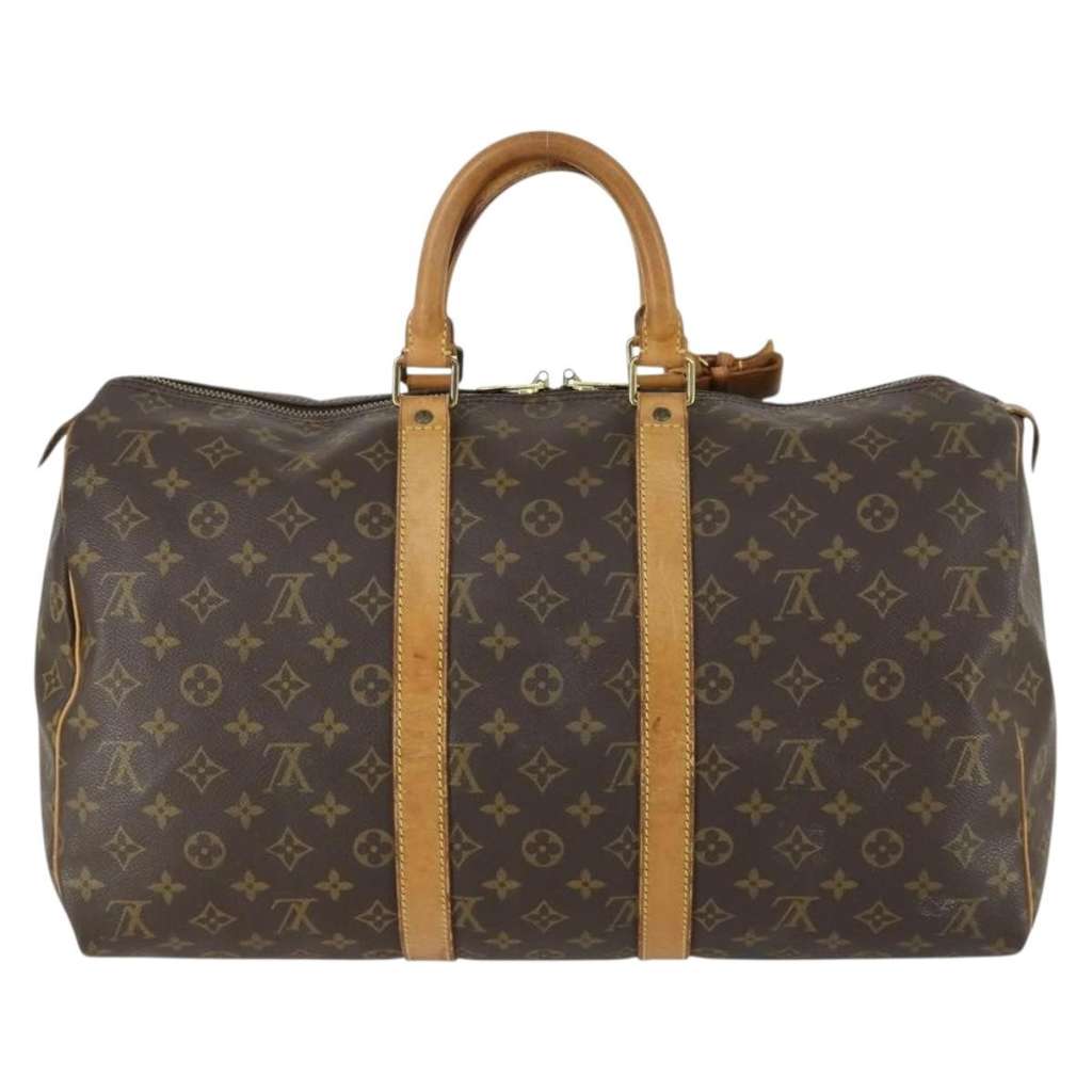 Louis Vuitton Keepall Bag Brown Canvas Fair condition - Back View