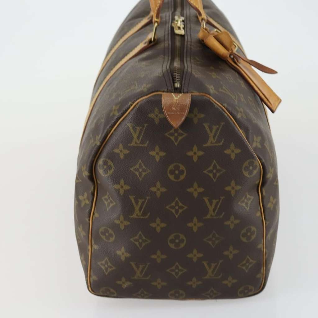 Louis Vuitton Keepall Bag Brown Canvas Fair condition - Model View