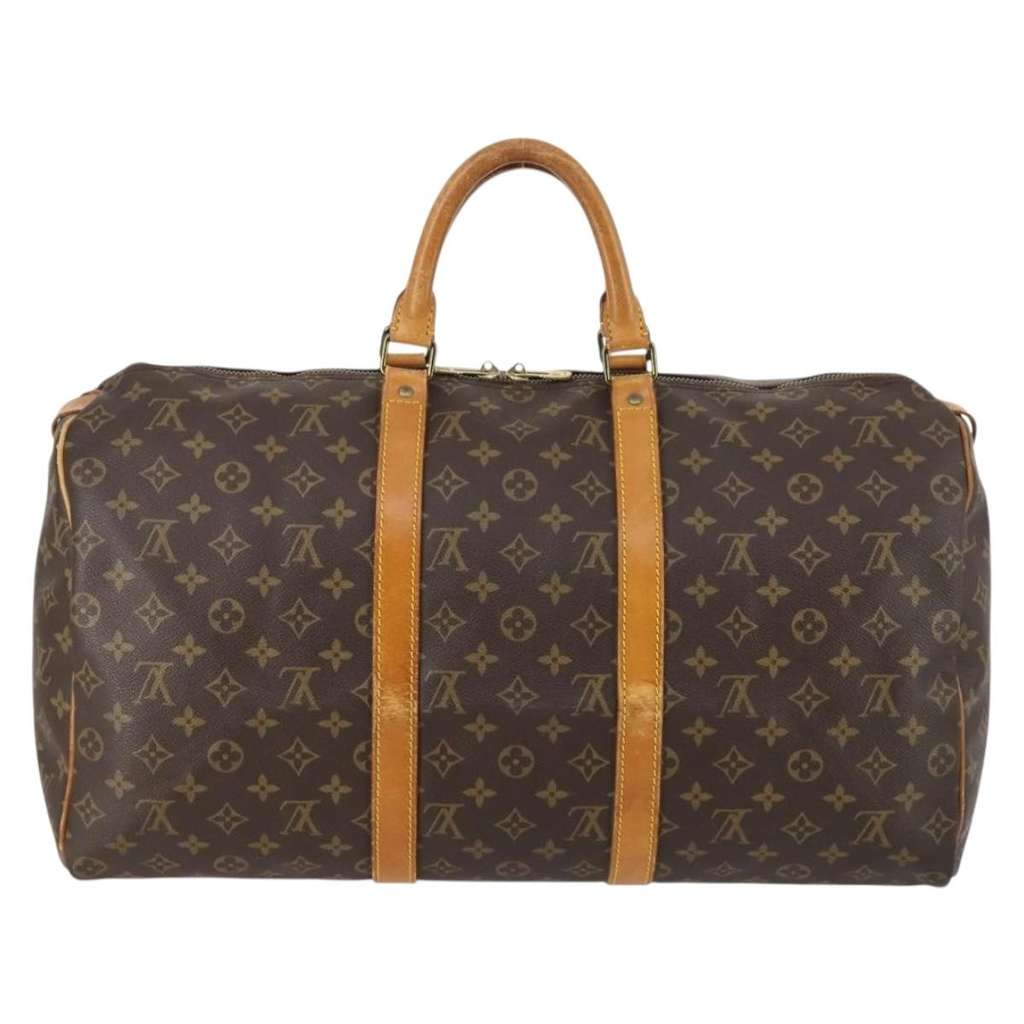 Louis Vuitton Keepall Bag Brown Canvas Fair condition - Back View