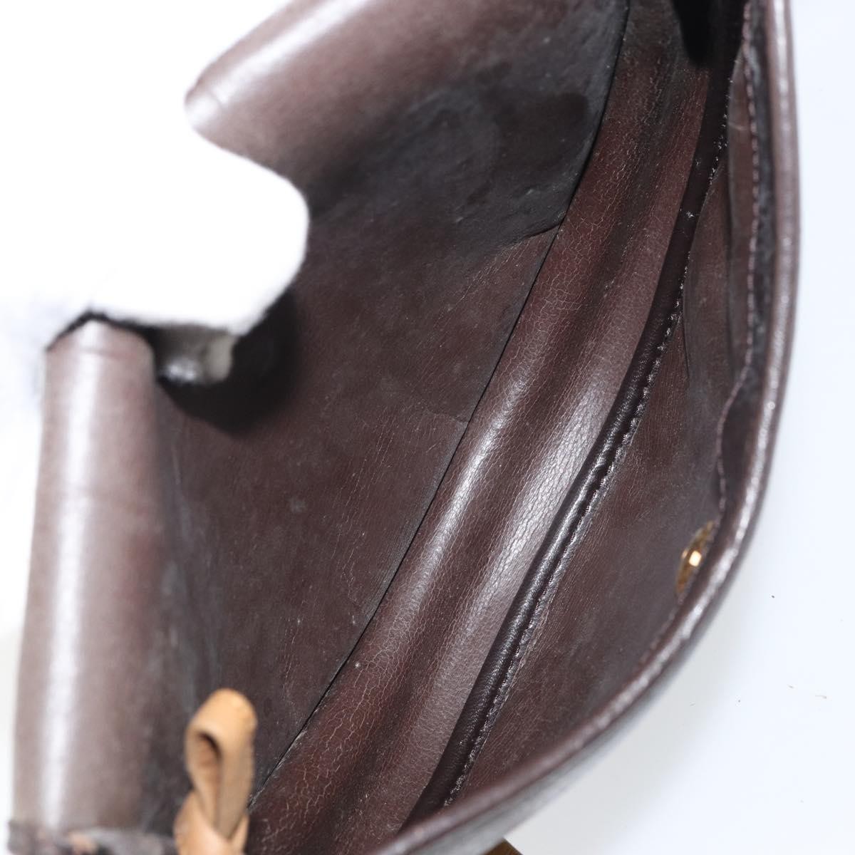 Christian Dior Vintage CD Flap Shoulder Bag Brown Leather Good condition - Box View