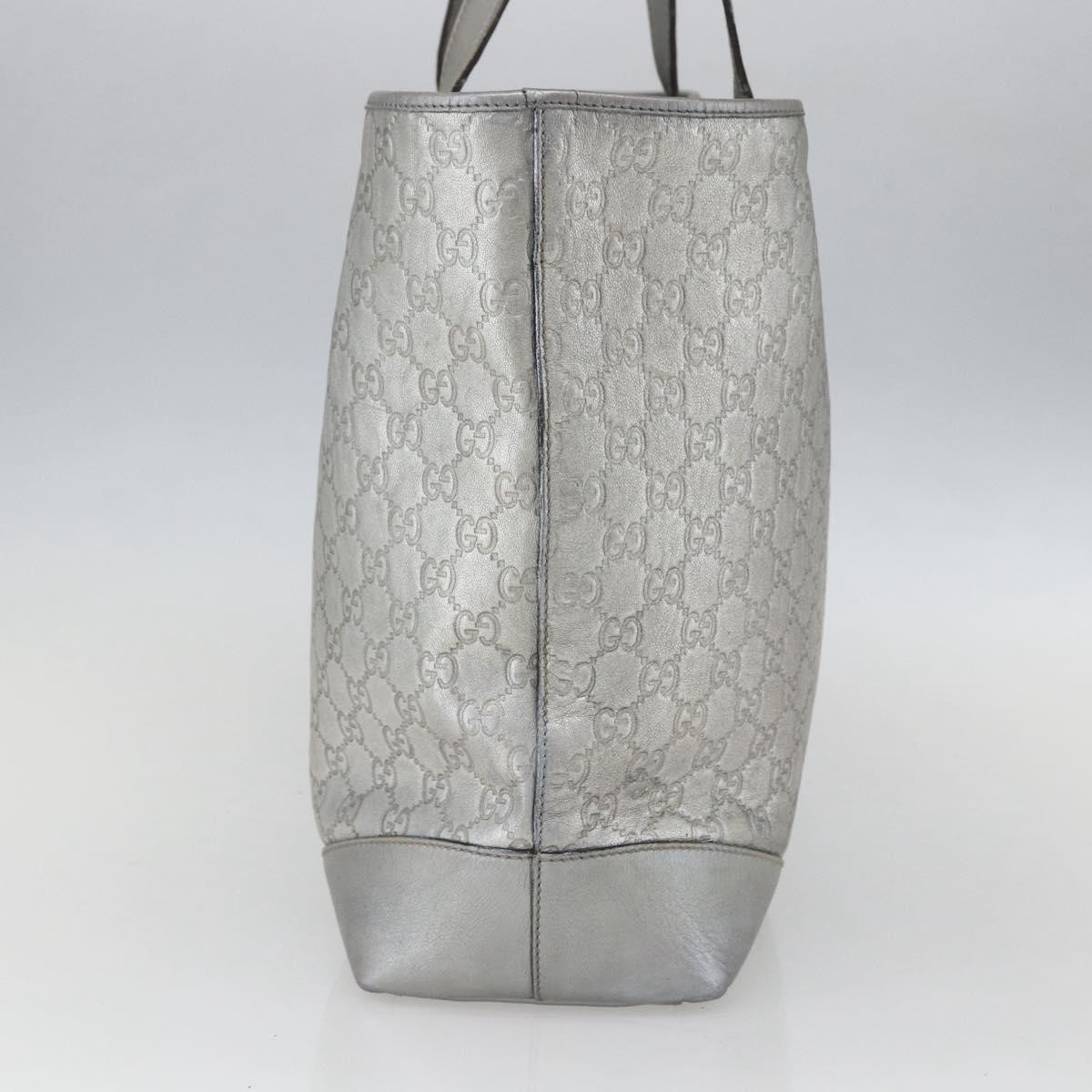 Gucci Plus Tote Silver Leather Good condition - Inside View