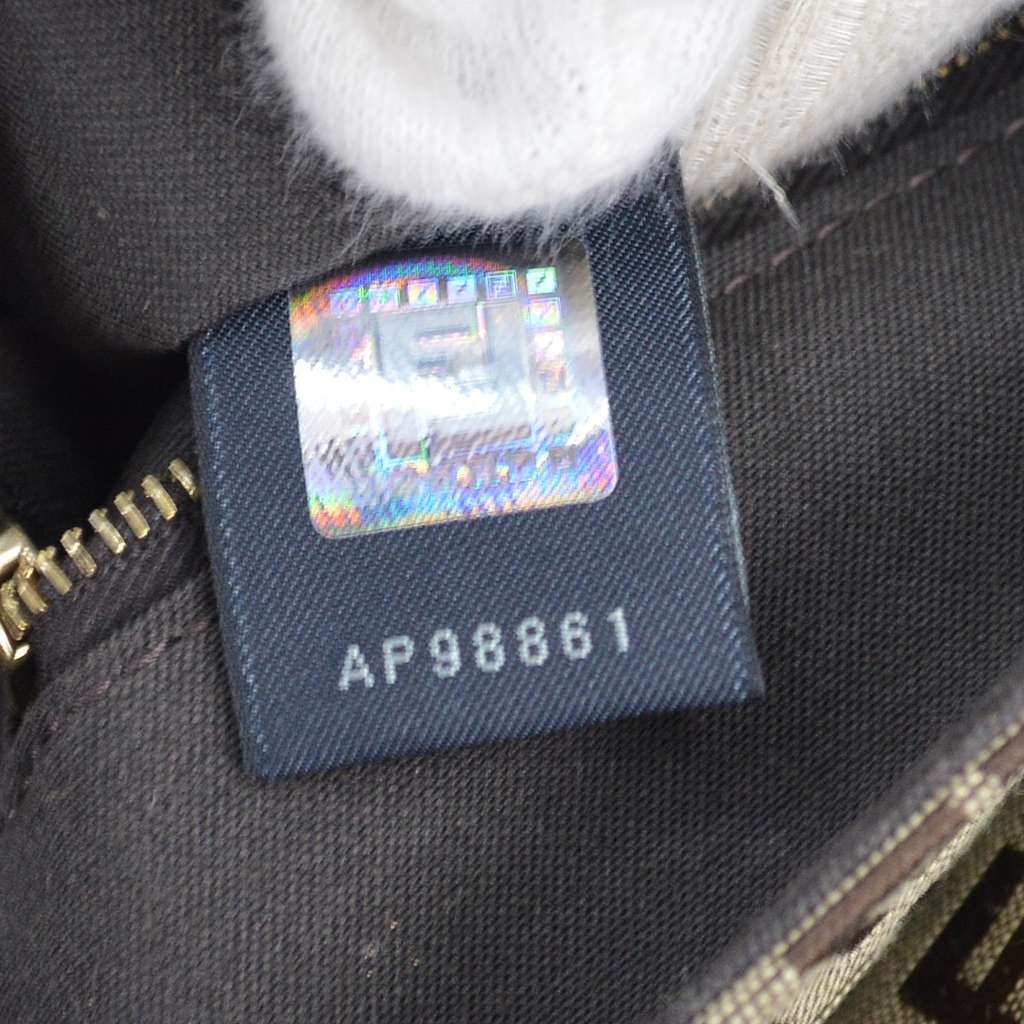 Fendi Vintage Flap Satchel Brown Canvas Good condition - Box View