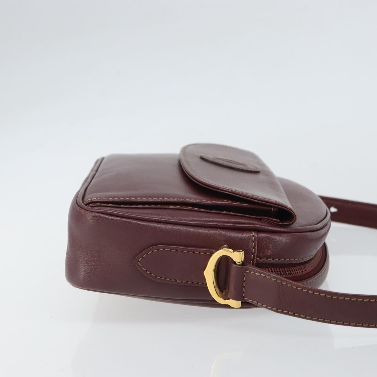 Cartier Must de Cartier Shoulder Bag Burgundy Leather Good condition - Inside View