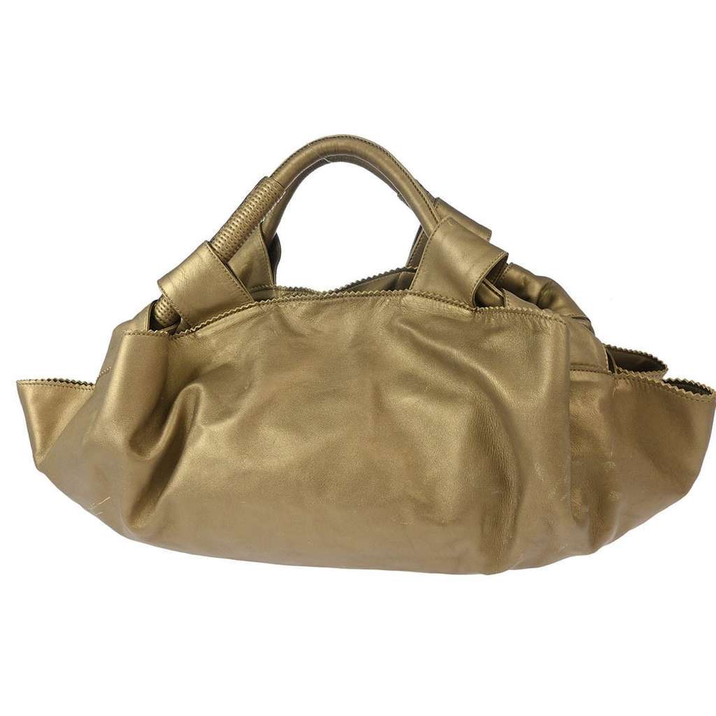 Loewe Anagram Logo Nappa Aire Hand Bag Gold Leather Good condition - Back View