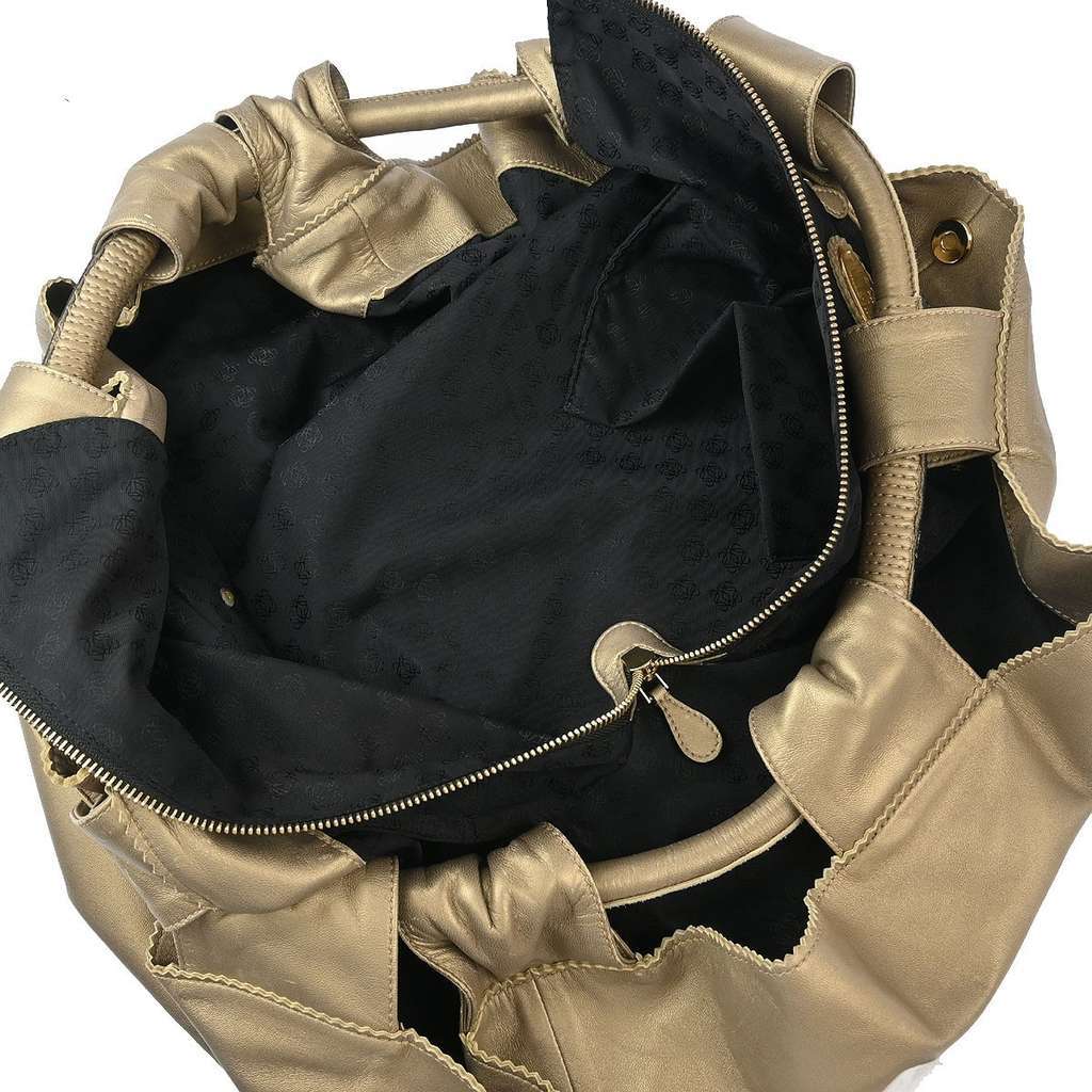 Loewe Anagram Logo Nappa Aire Hand Bag Gold Leather Good condition - Inside View