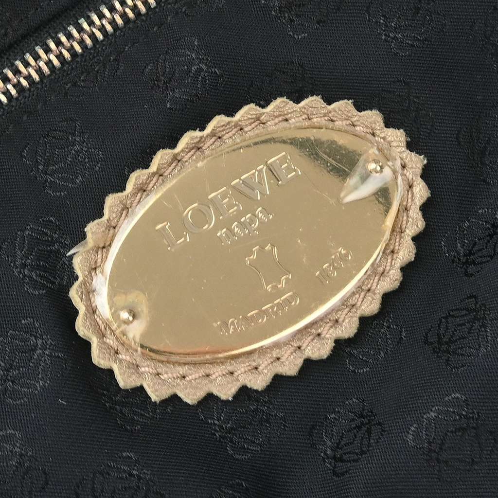 Loewe Anagram Logo Nappa Aire Hand Bag Gold Leather Good condition - Model View