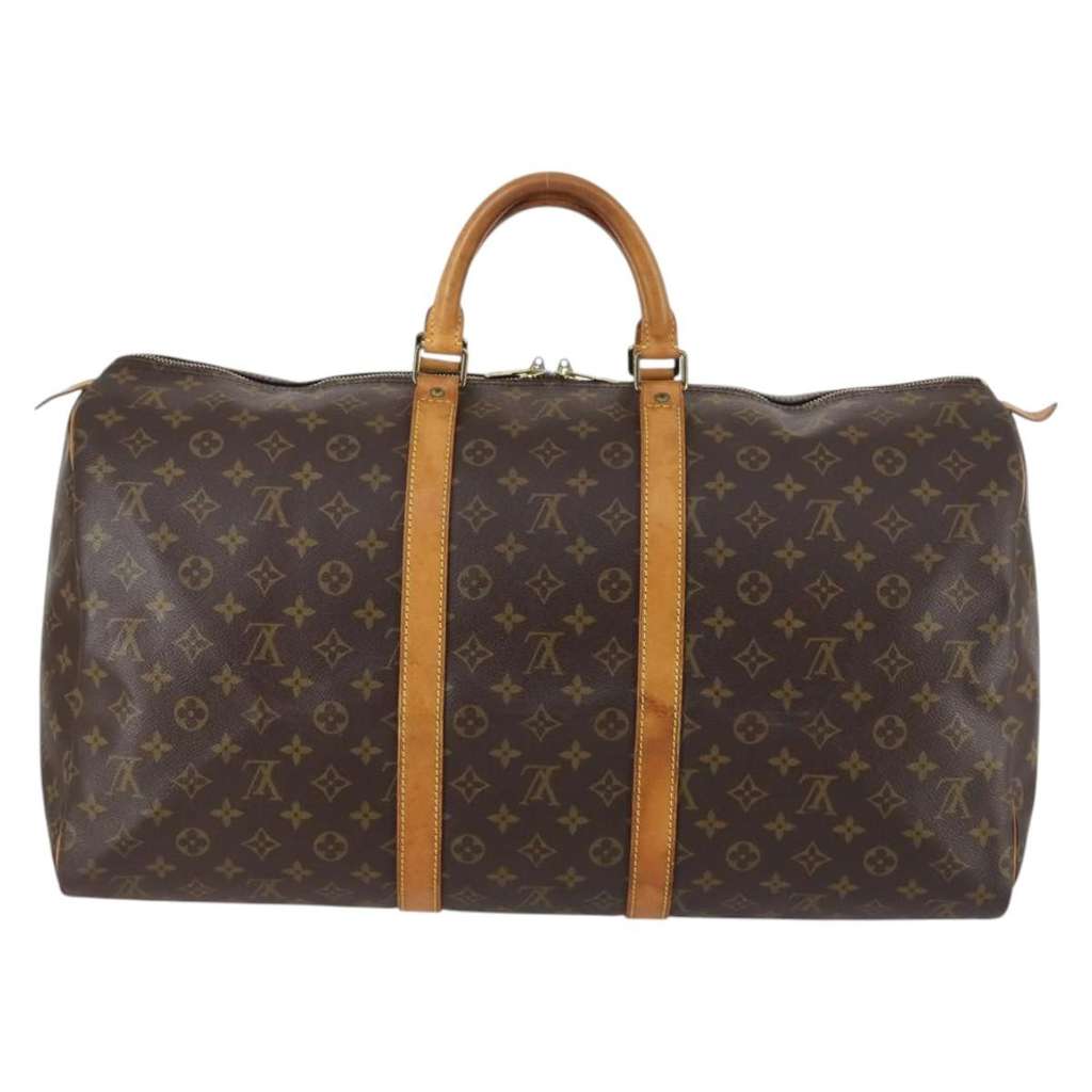 Louis Vuitton Keepall Bag Brown Canvas Fair condition - Back View