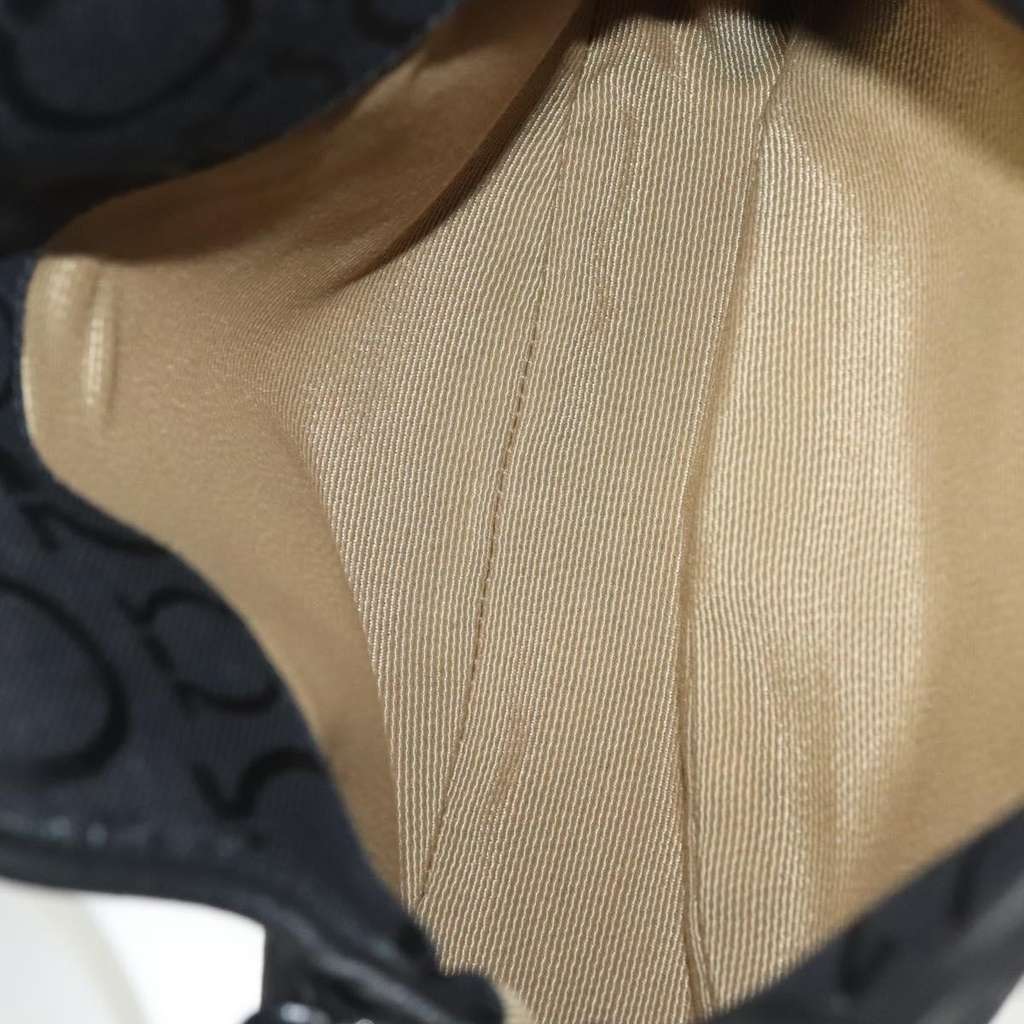 Salvatore Ferragamo Gancini handbag Black Canvas Good condition - Box View