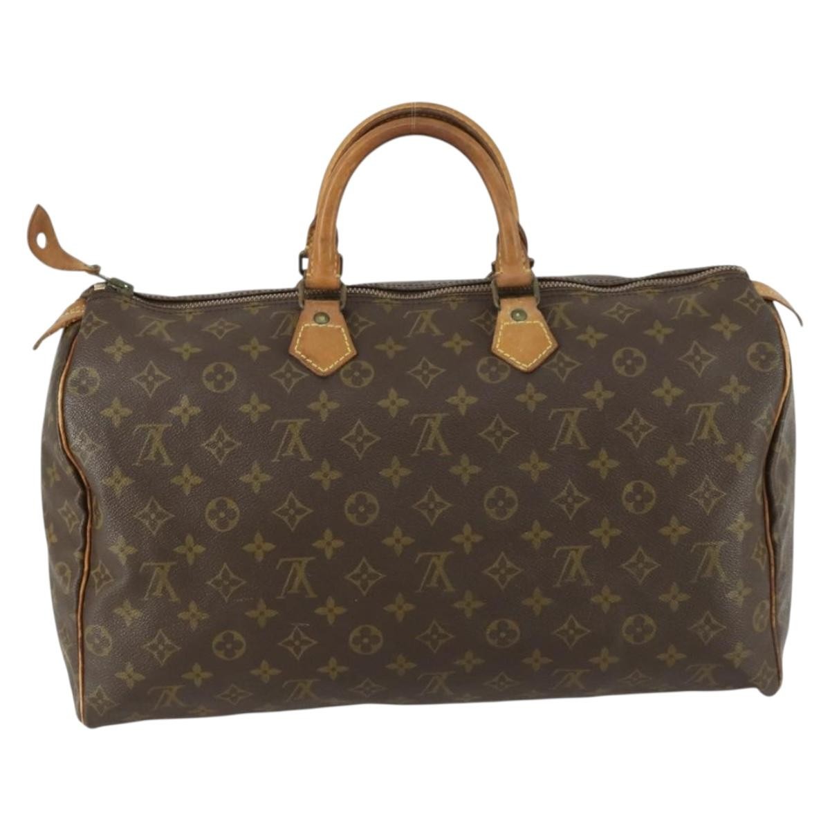 Louis Vuitton Speedy Handbag Brown Canvas Fair condition - Back View
