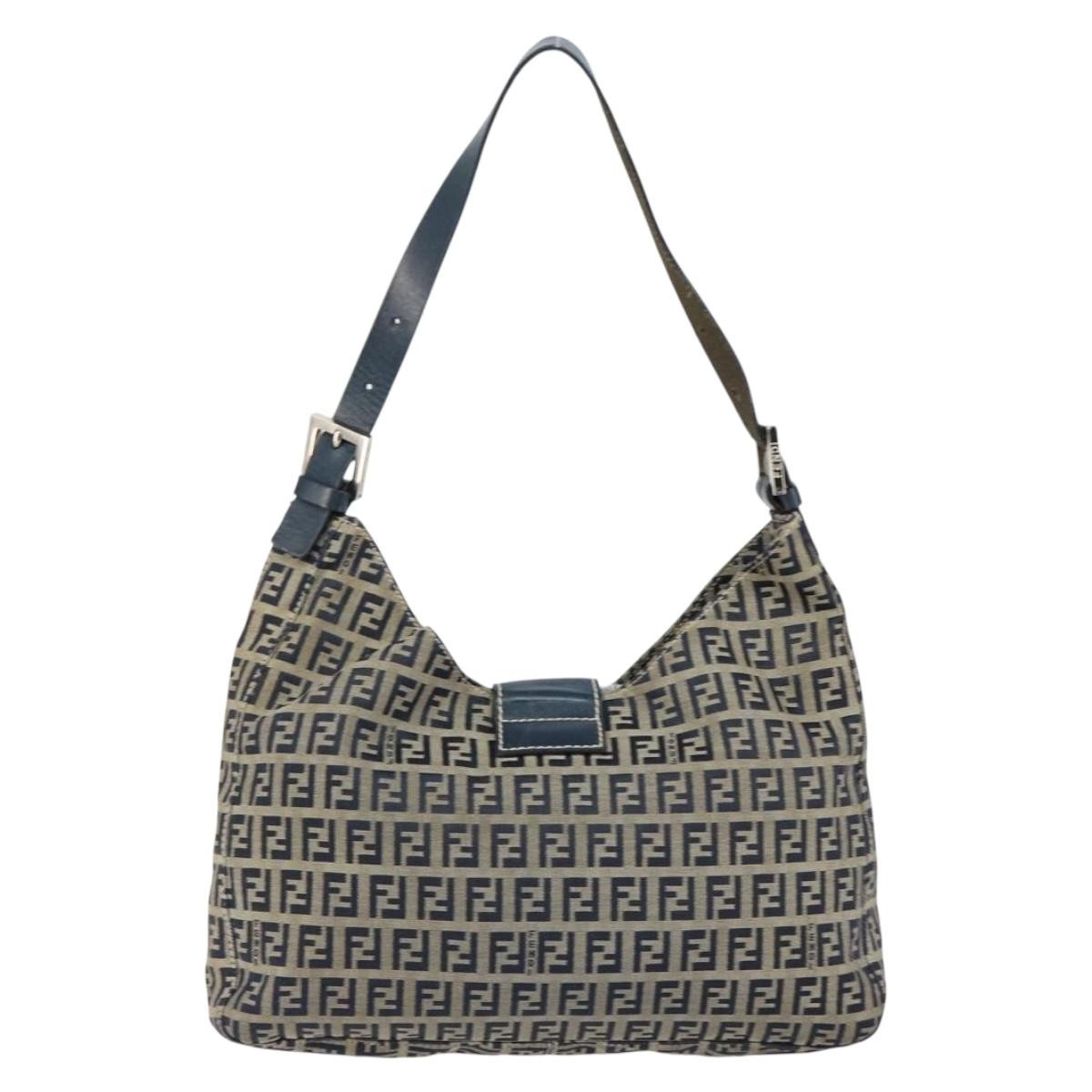 Fendi Vintage Hobo Navy Canvas Good condition - Back View