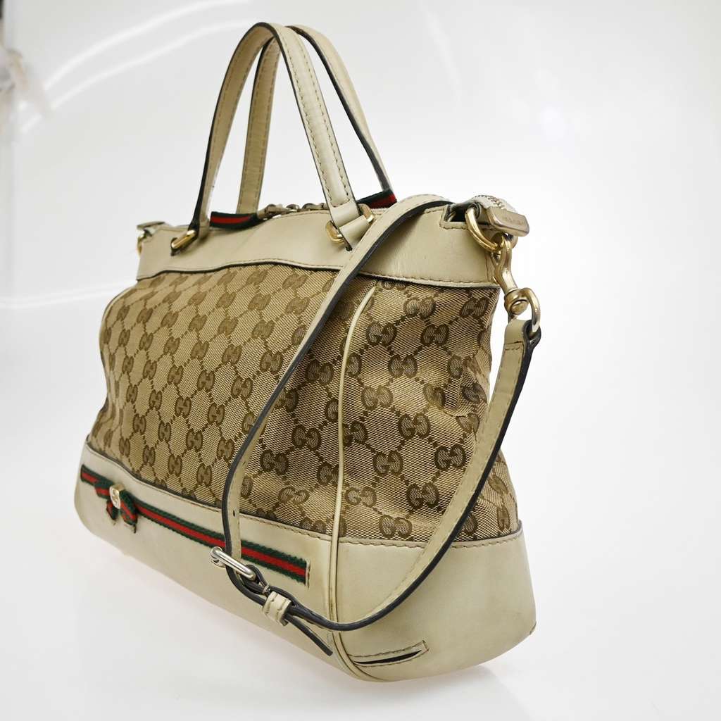 Gucci Mayfair Convertible Tote Brown Canvas Good condition - Inside View