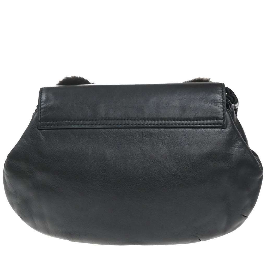 Fendi Vintage shoulderbag Black Leather Good condition - Back View