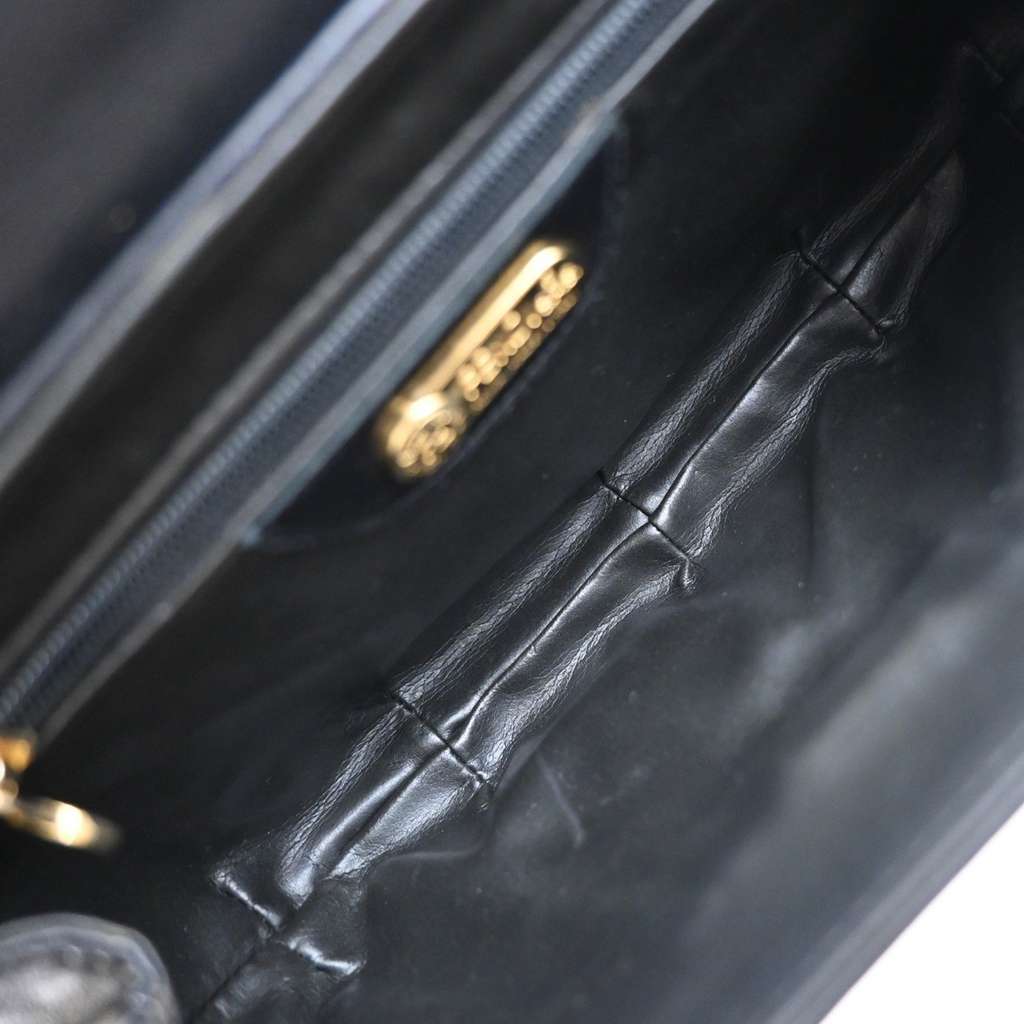 Fendi Vintage shoulderbag Black Leather Good condition - Box View