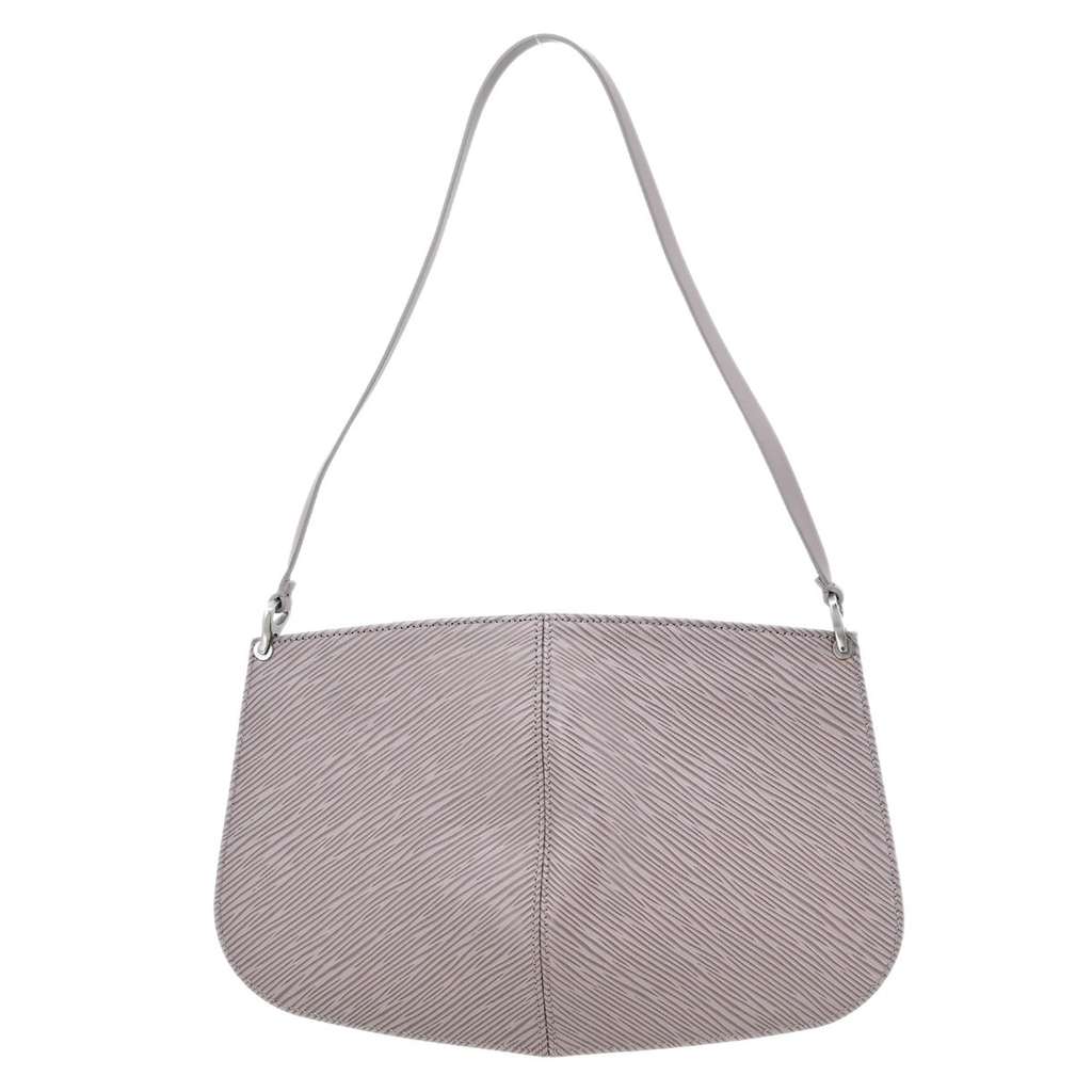 Louis Vuitton Demi Lune Pochette Purple Leather Good condition - Back View