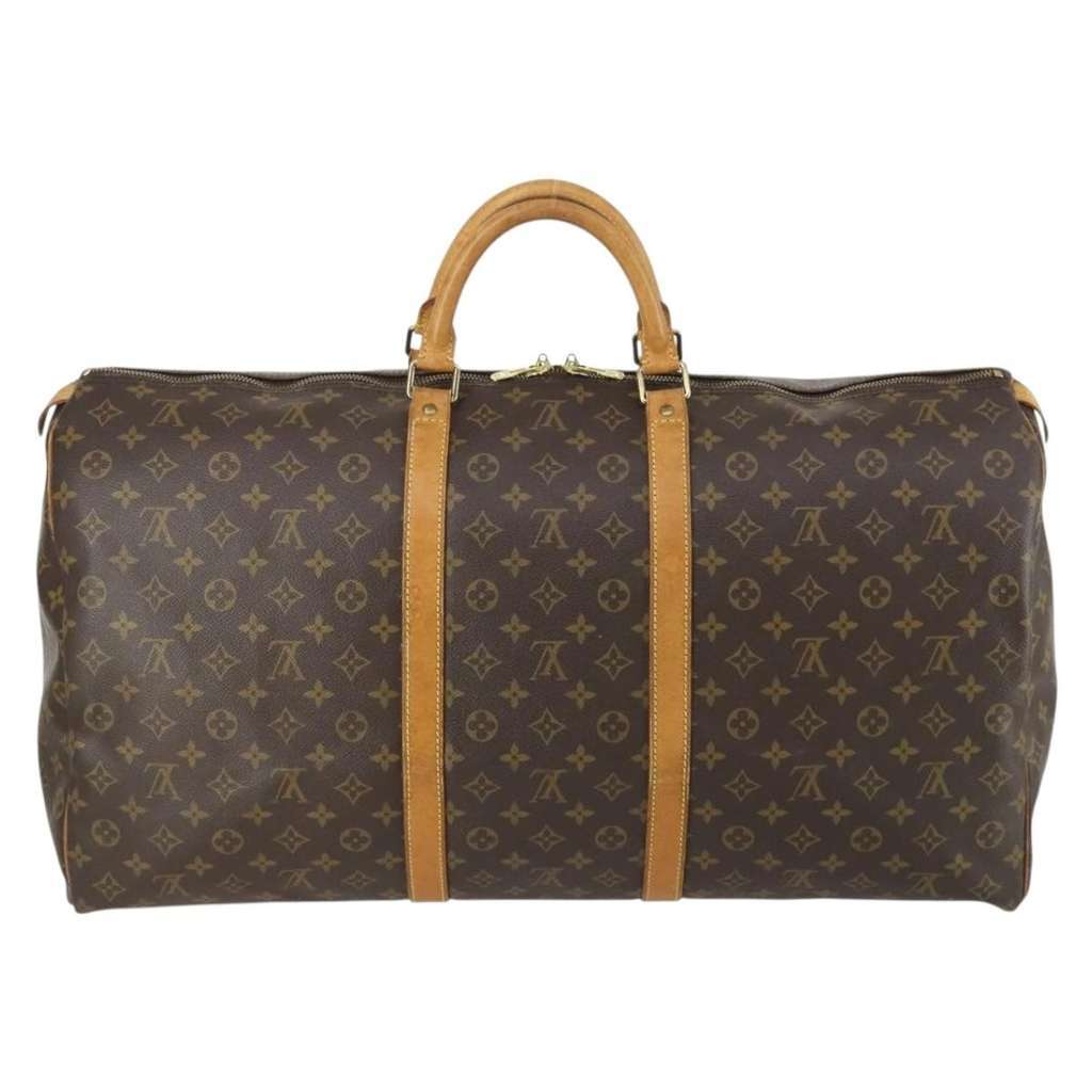 Louis Vuitton Keepall Bag Brown Canvas Fair condition - Back View