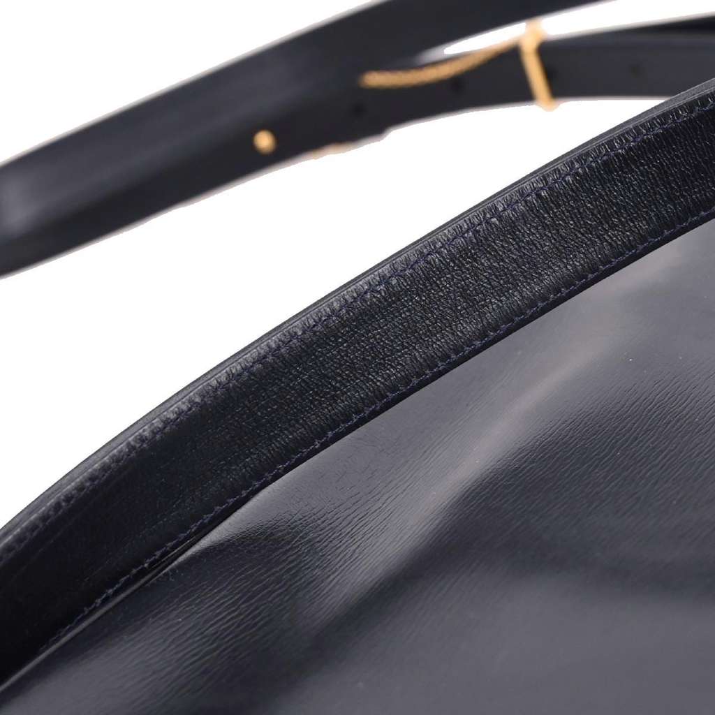 Cartier Vintage Shoulder Bag Navy Leather Good condition - Box View