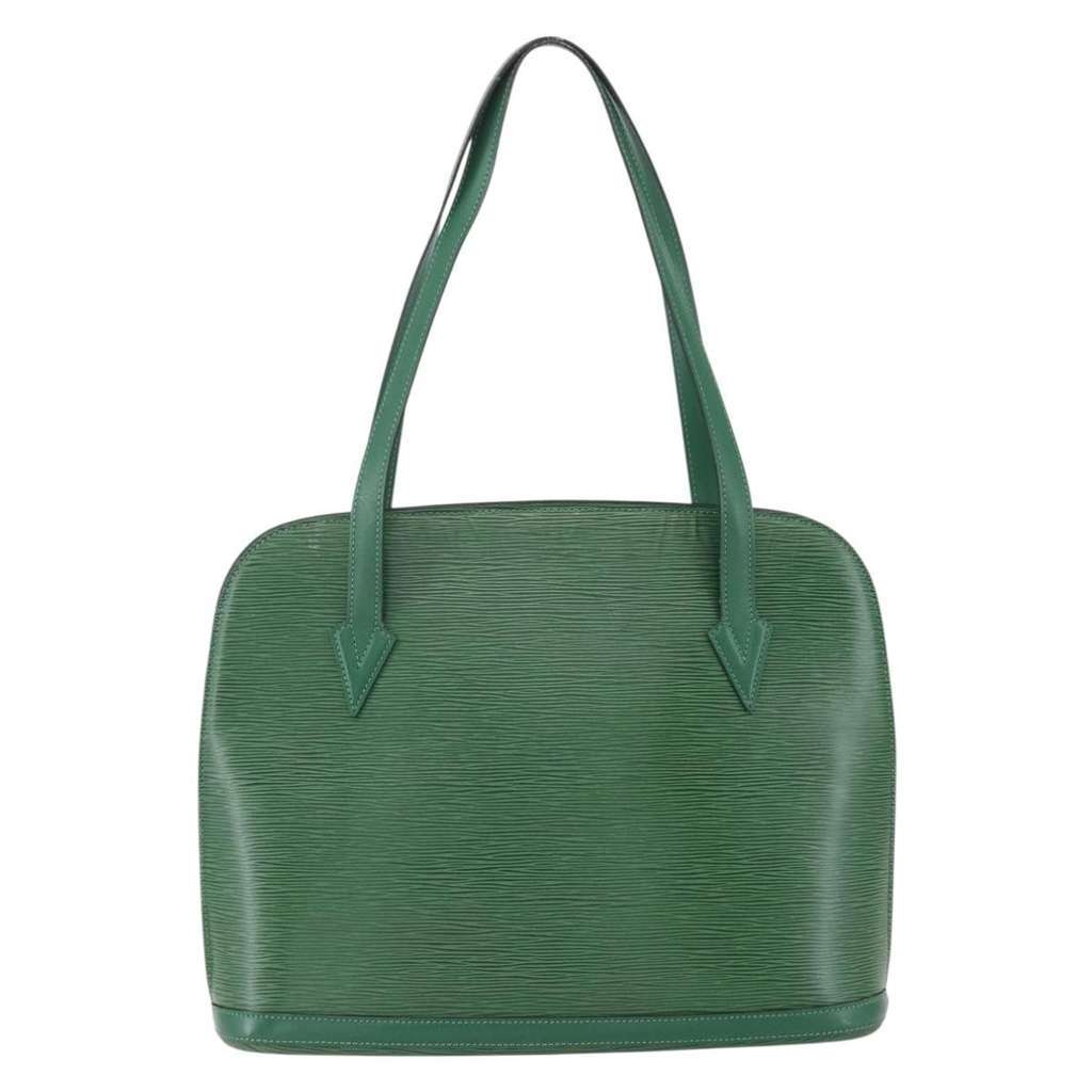 Louis Vuitton Lussac Handbag Green Leather Good condition - Back View