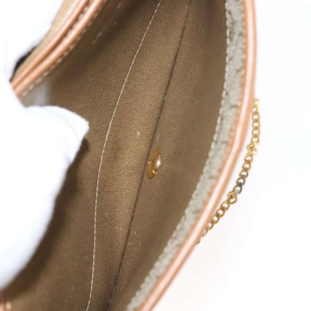 Christian Dior Vintage Honeycomb chain Beige Canvas Good condition - Box View