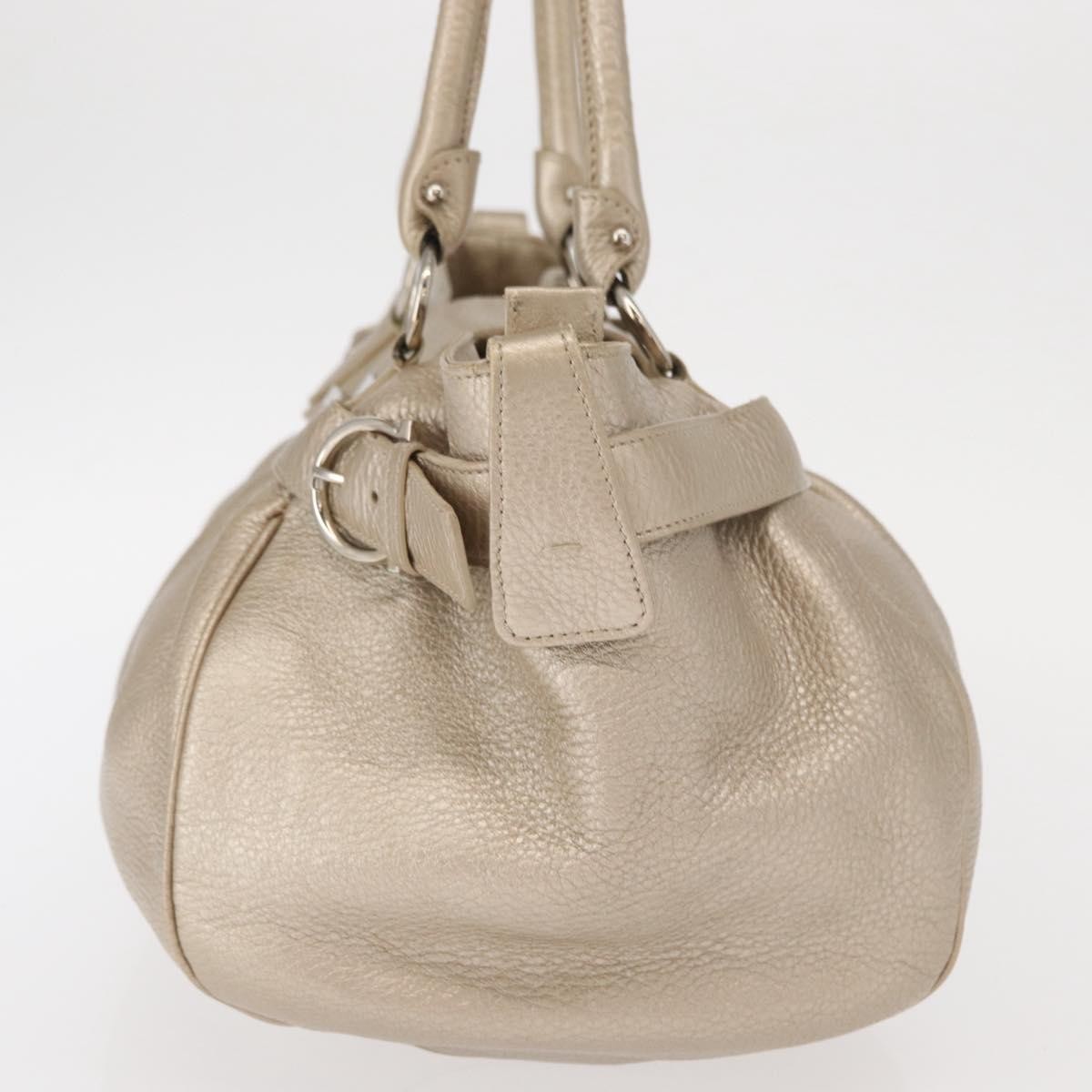 Salvatore Ferragamo Gancini handbag Gold Leather Good condition - Inside View