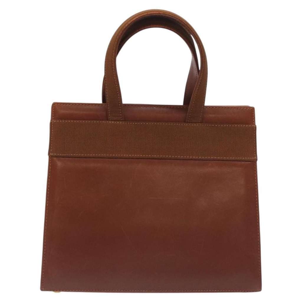 Salvatore Ferragamo Convertible Vara Bow Tote Brown Leather Good condition - Back View