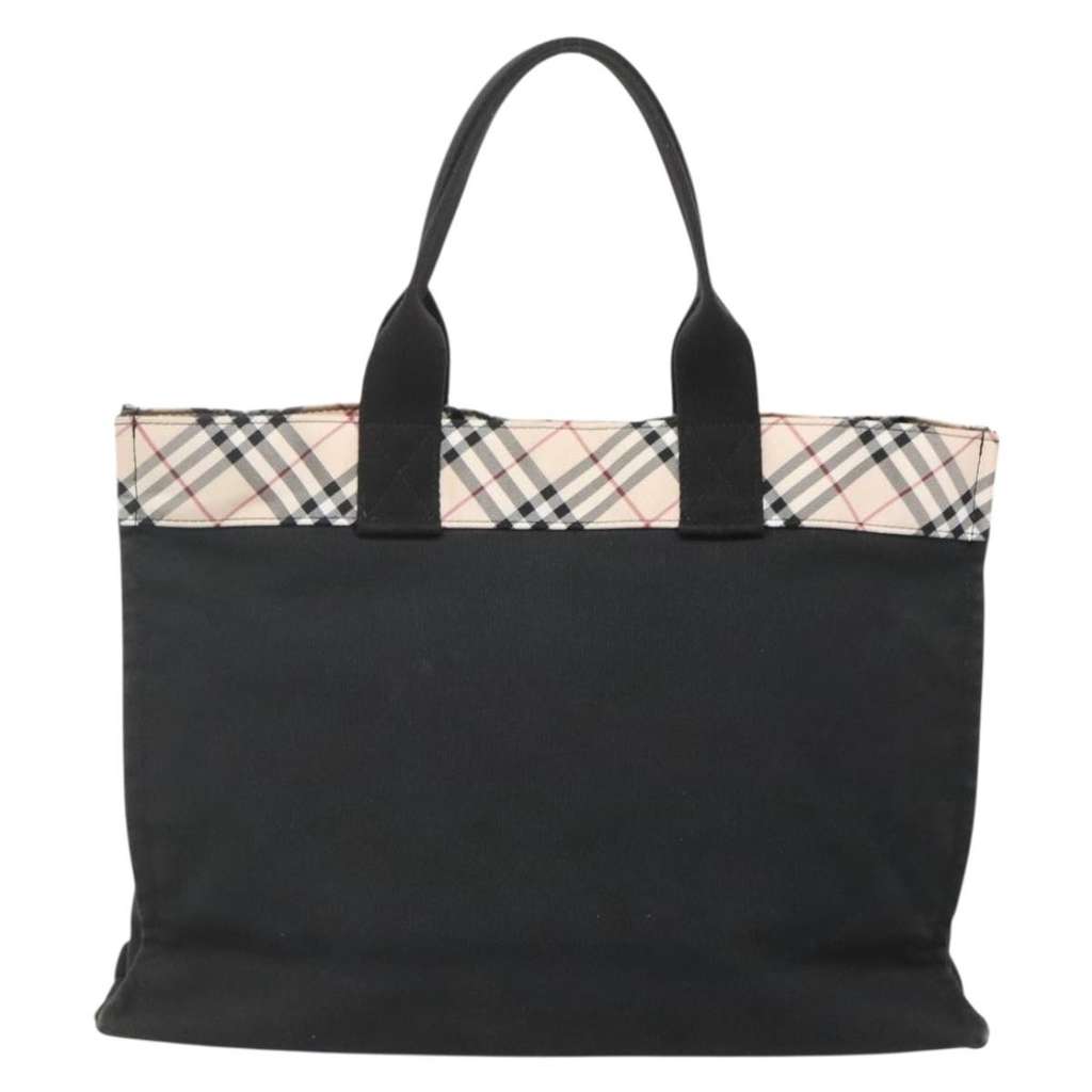 Burberry Nova Check Tote Black Canvas Good condition - Back View