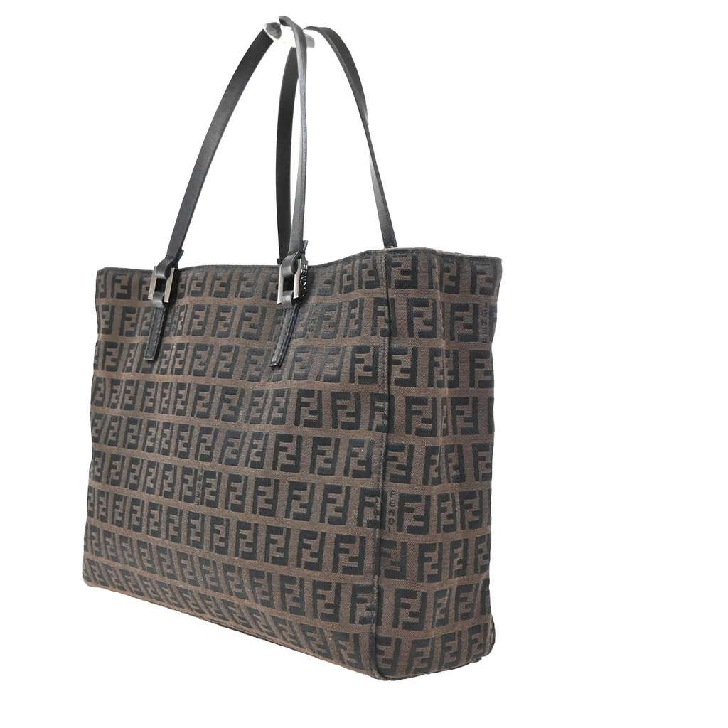Fendi Vintage Shopping Tote Brown Canvas Good condition - Inside View