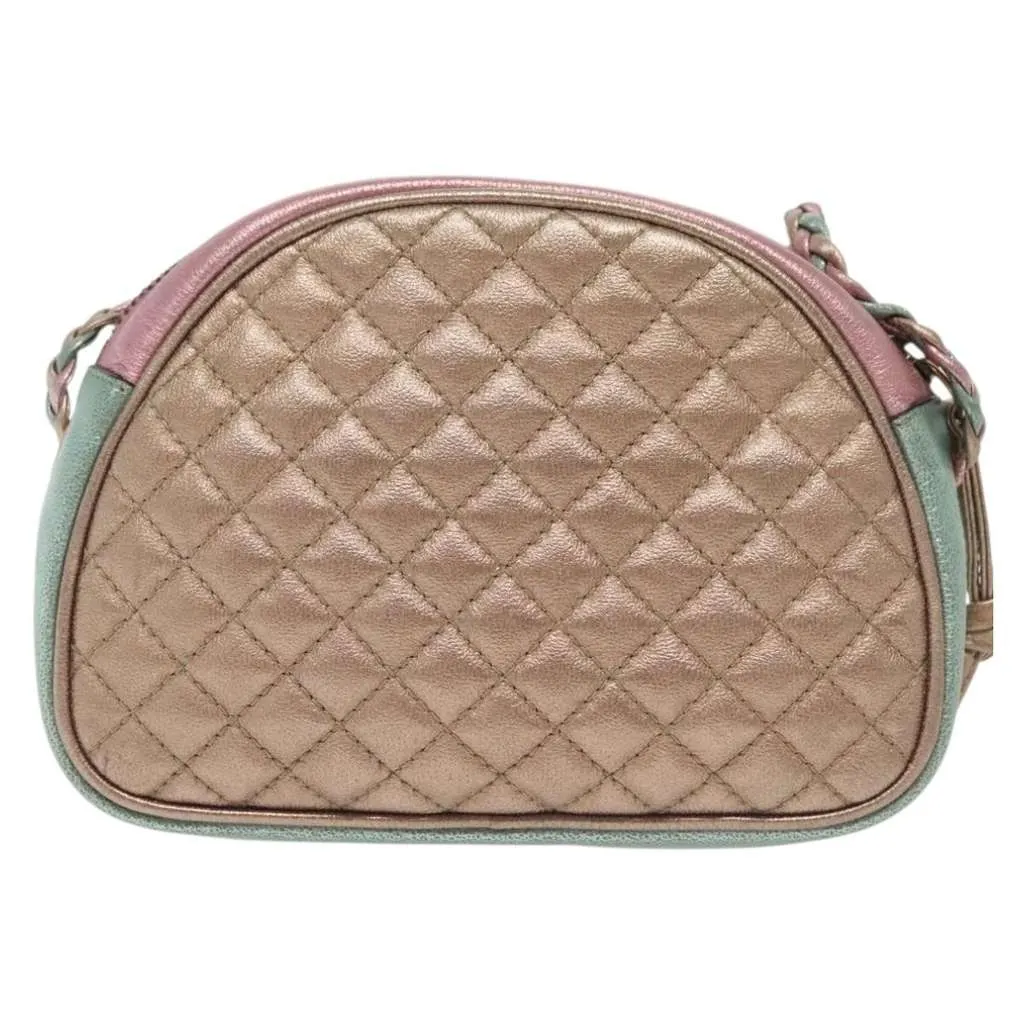 Gucci Trapuntata Camera Shoulder Bag Grey Leather Good - Back View