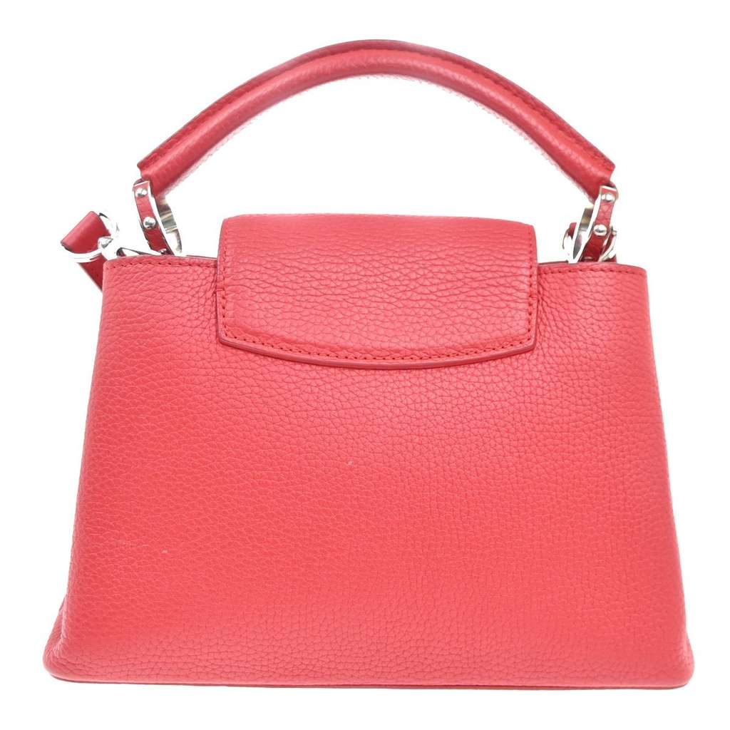 Louis Vuitton Capucines Bag Red Leather Good condition - Back View