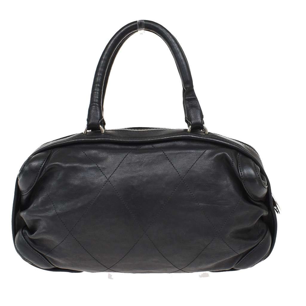 Chanel Coco Bowling Bag Black Leather Good condition - Model View