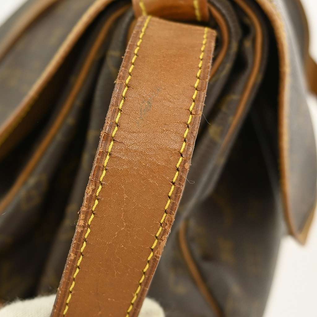 Louis Vuitton Saumur Handbag Brown Canvas Fair condition - Box View