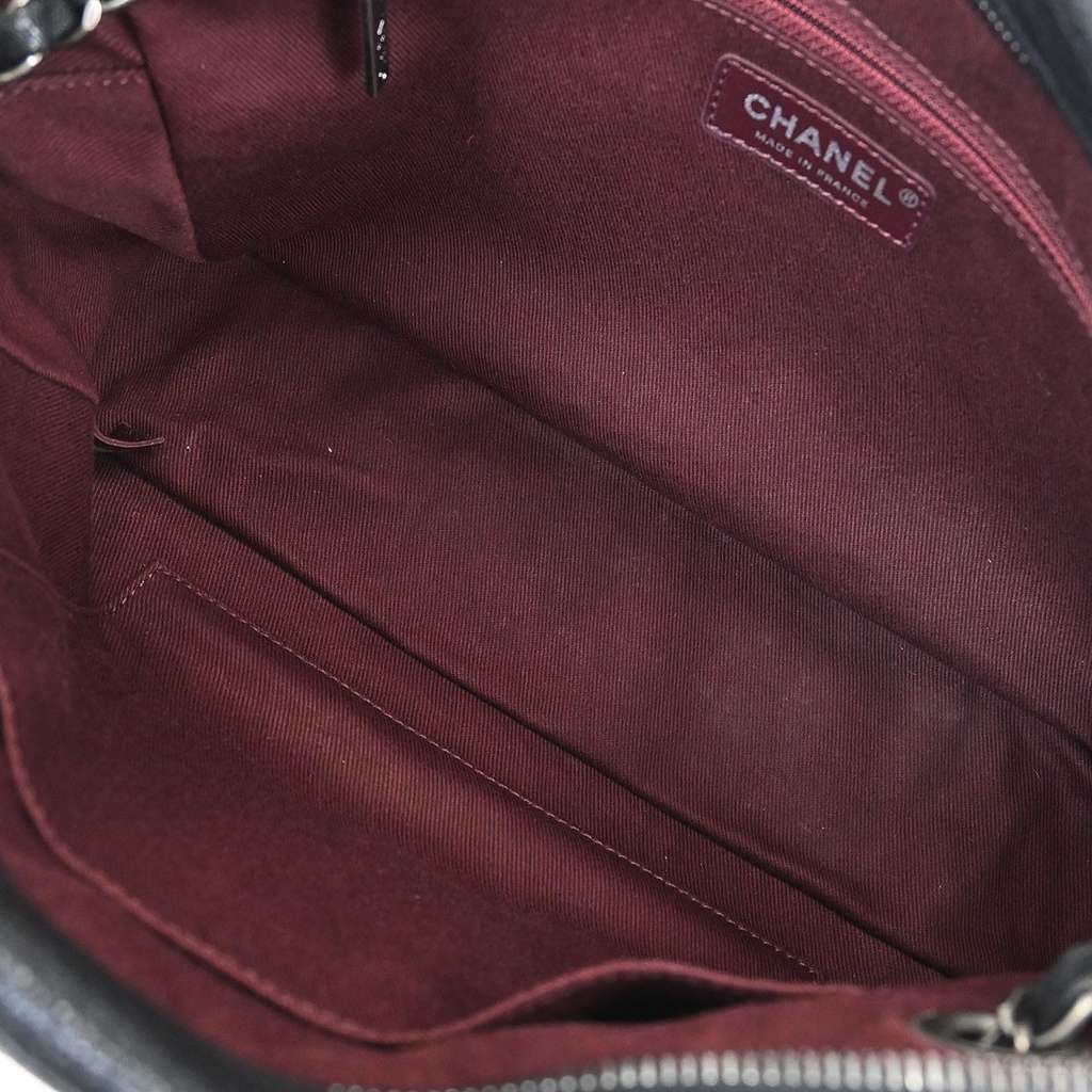 Chanel Chain Flap Shoulder Bag Black Leather Good condition - Inside View