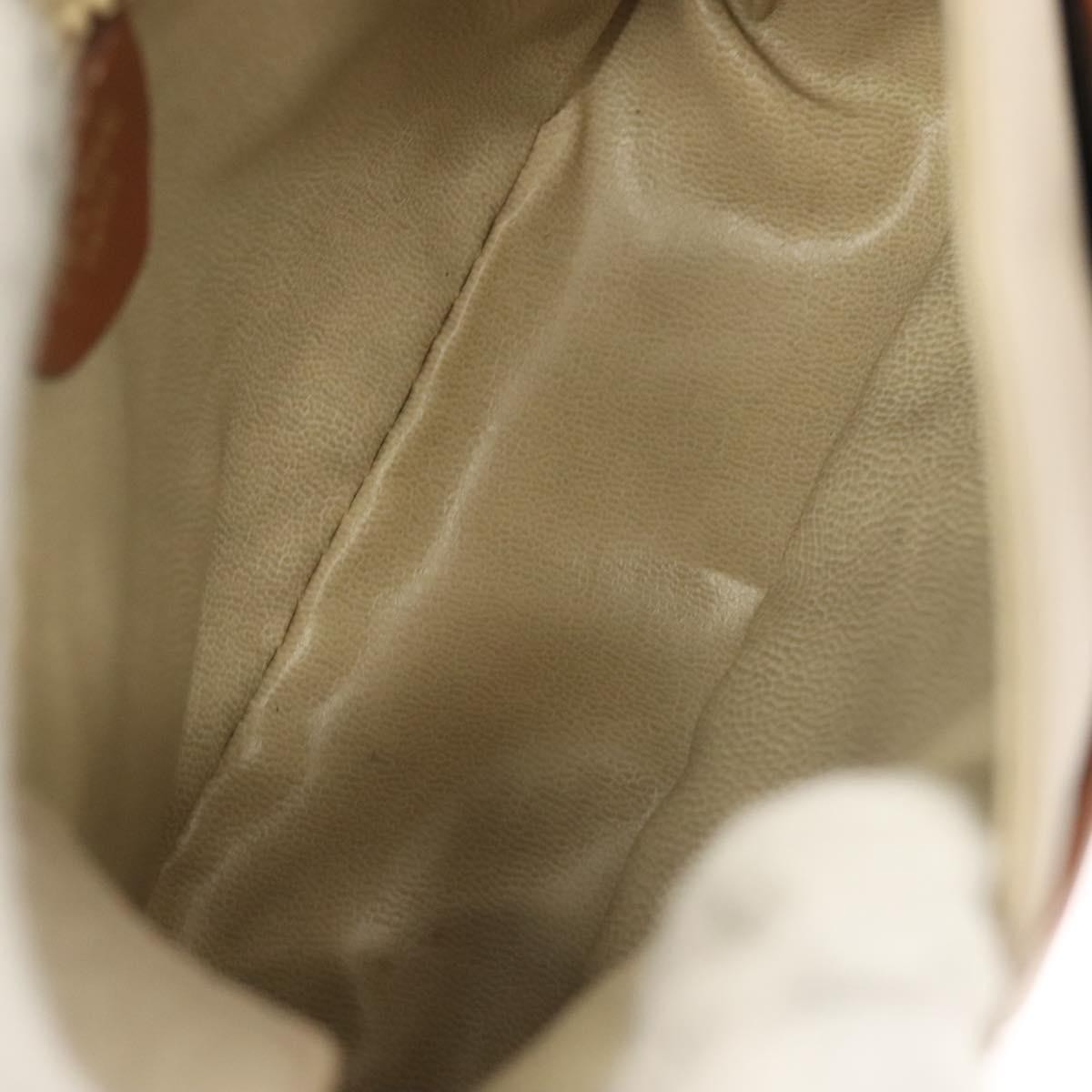 Celine Vintage Triomphe Shoulder Bag Beige Leather Good condition - Box View