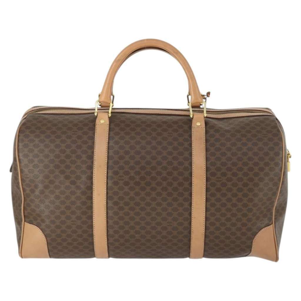 Celine Vintage Duffle Bag Brown Canvas Good condition - Back View