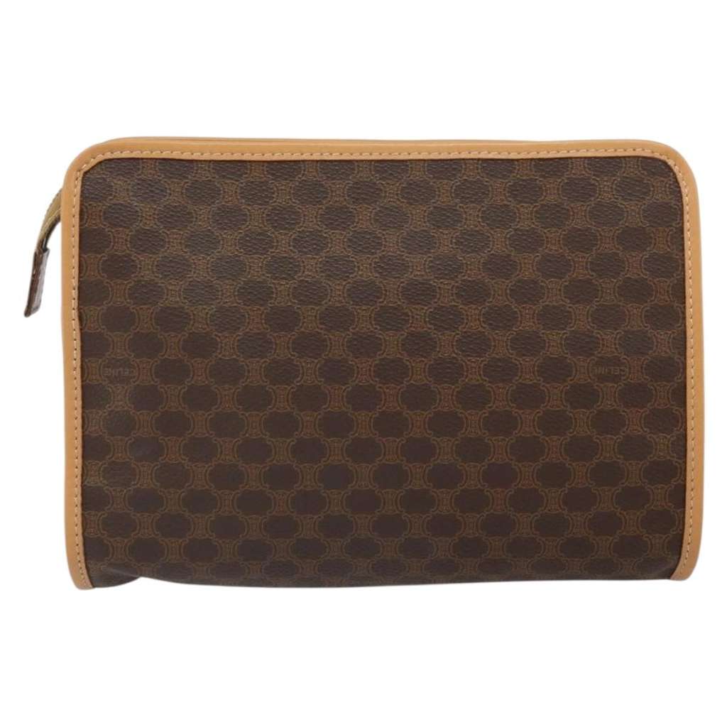 Celine Macadam Pochette Brown Canvas Good condition - Back View