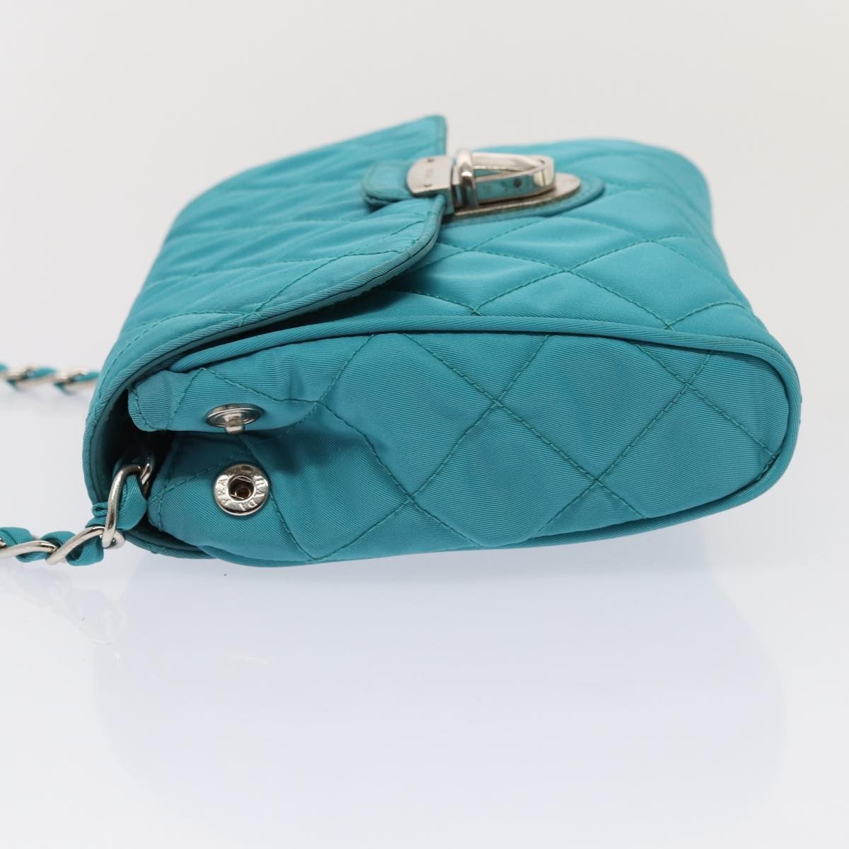 Prada Pushlock Chain Flap Bag Turquoise Good condition - Inside View