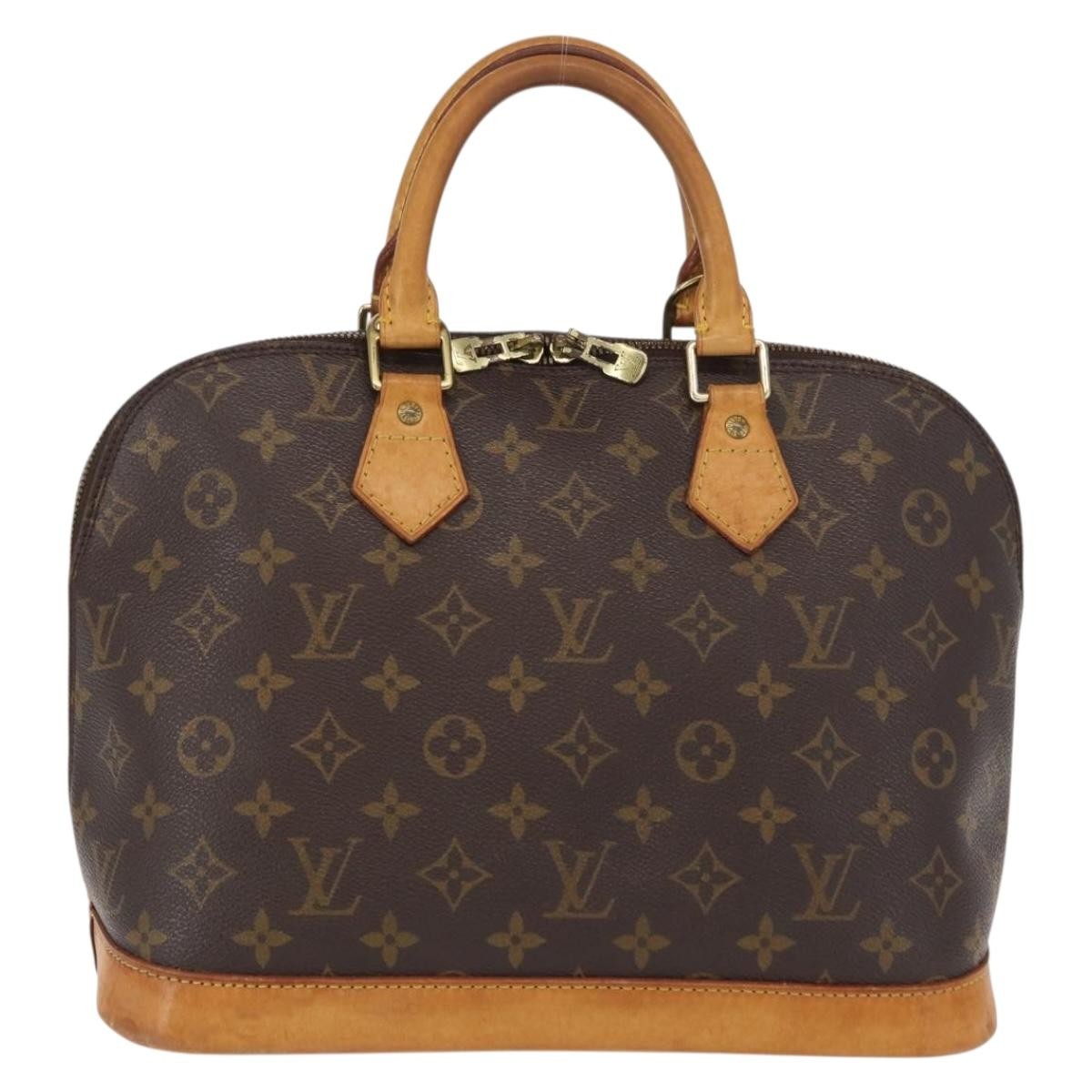 Louis Vuitton Alma Handbag Brown Canvas Fair condition - Back View