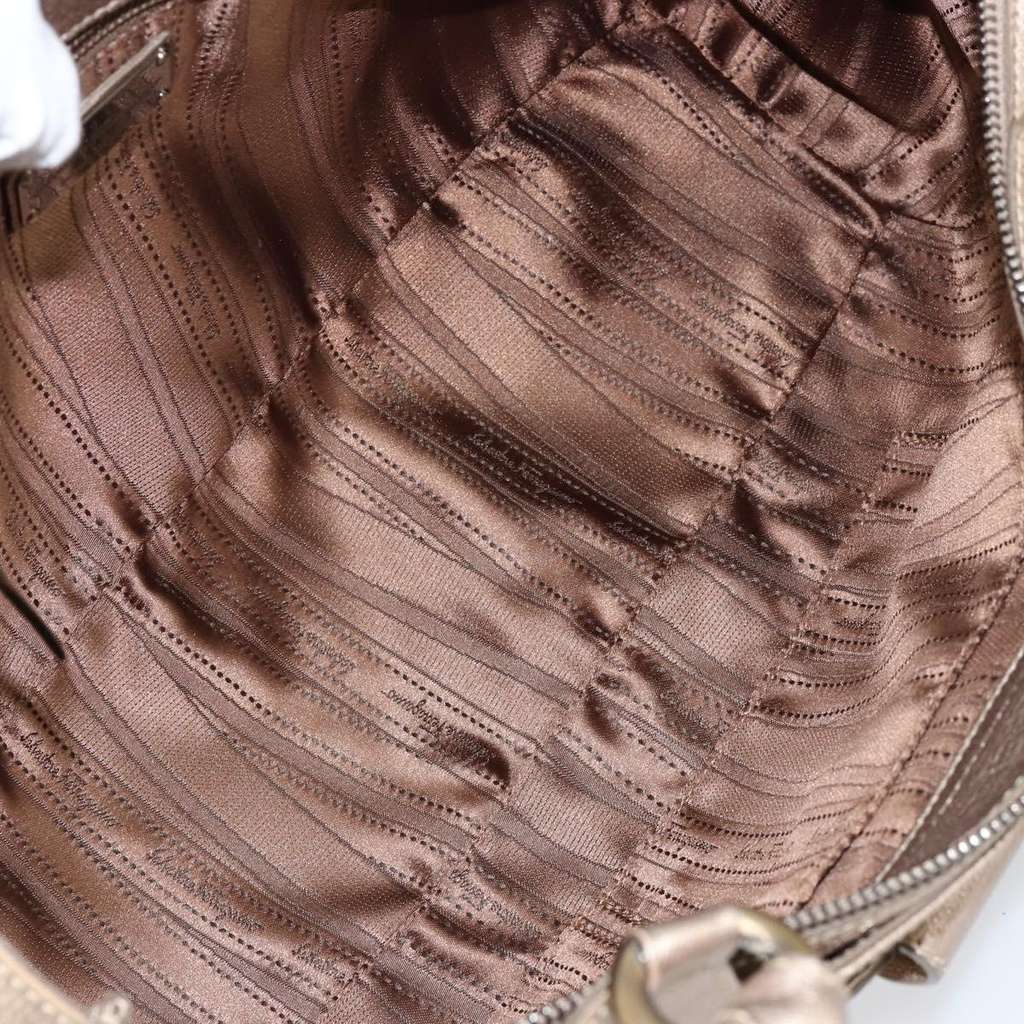 Salvatore Ferragamo Gancini Tote Gold Leather Good condition - Box View