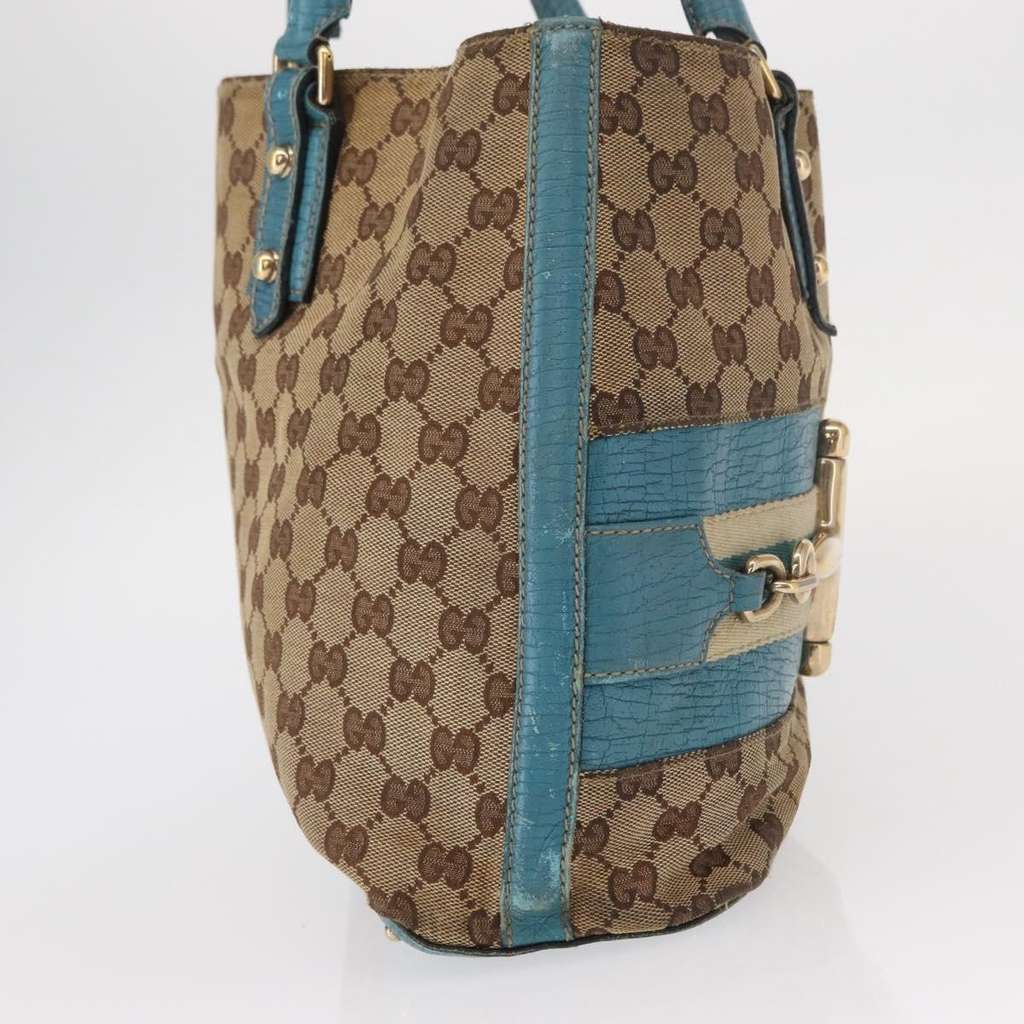 Gucci Hasler Tote Beige Canvas Good condition - Model View