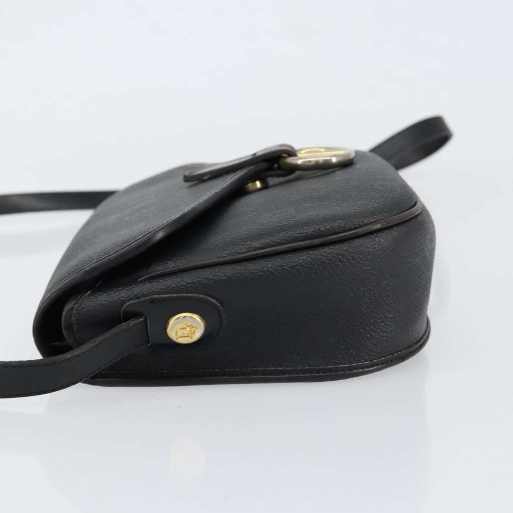 Christian Dior Vintage Honeycomb Flap Crossbody Bag Black Canvas Good condition - Model View