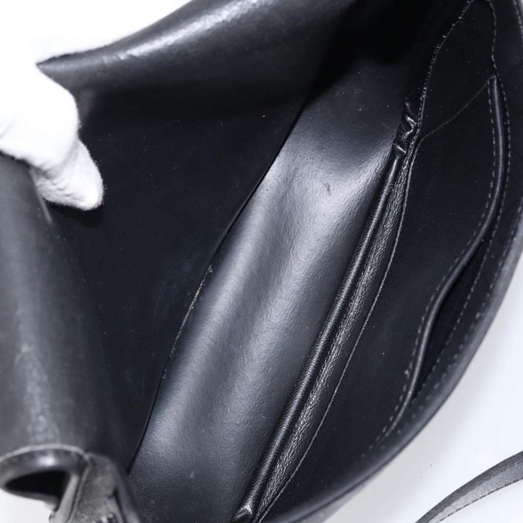 Christian Dior Vintage Honeycomb Flap Crossbody Bag Black Canvas Good condition - Box View