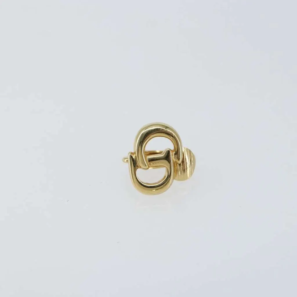 Dior CD logo clip earrings Gold Metal Good - Back View